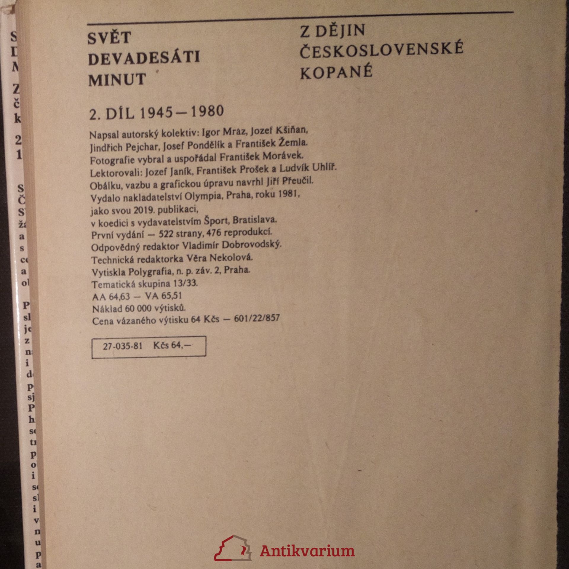 Igor Mráz Svět devadesáti minut 2, 1945-1980