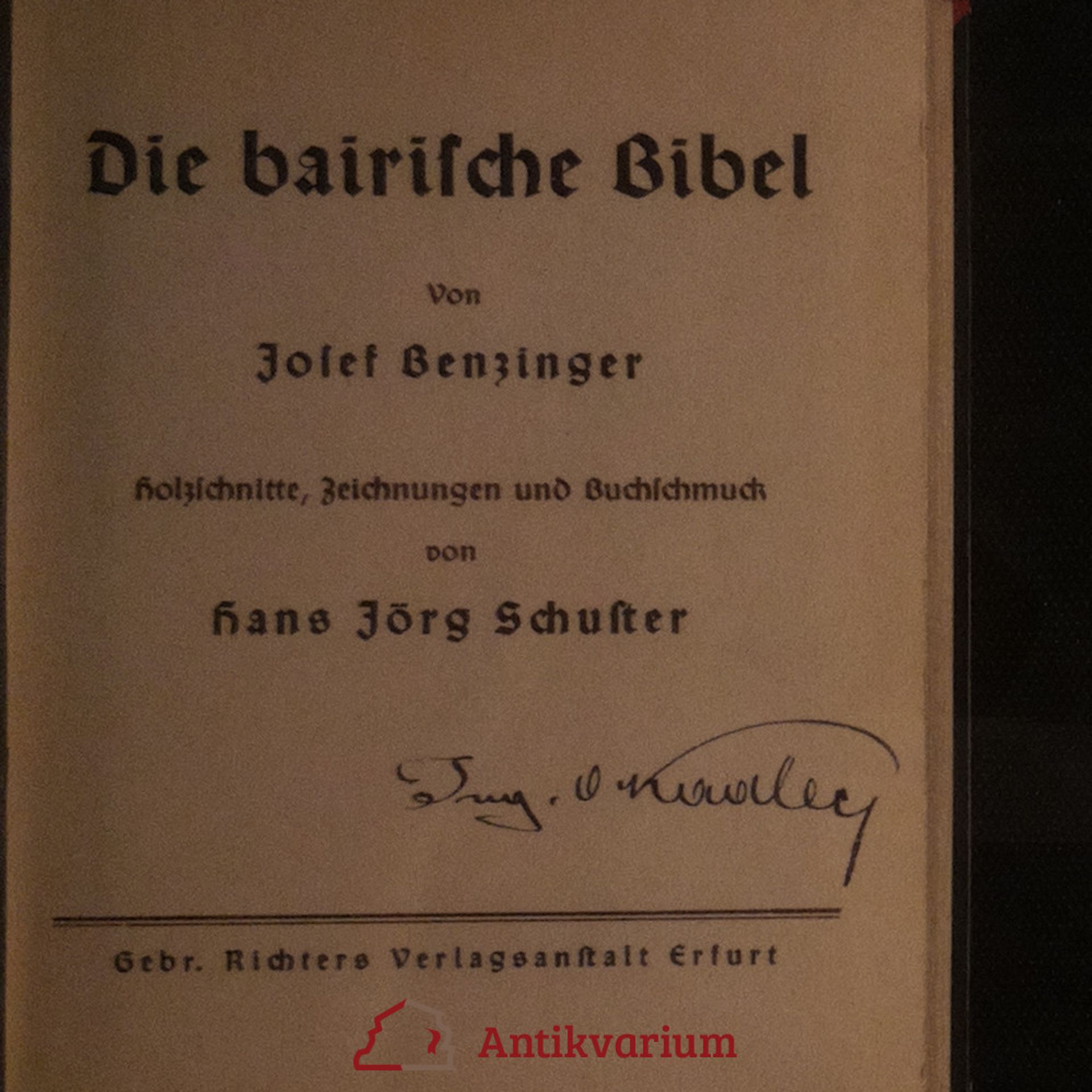 Josef Benzinger Die Bairische Bibel