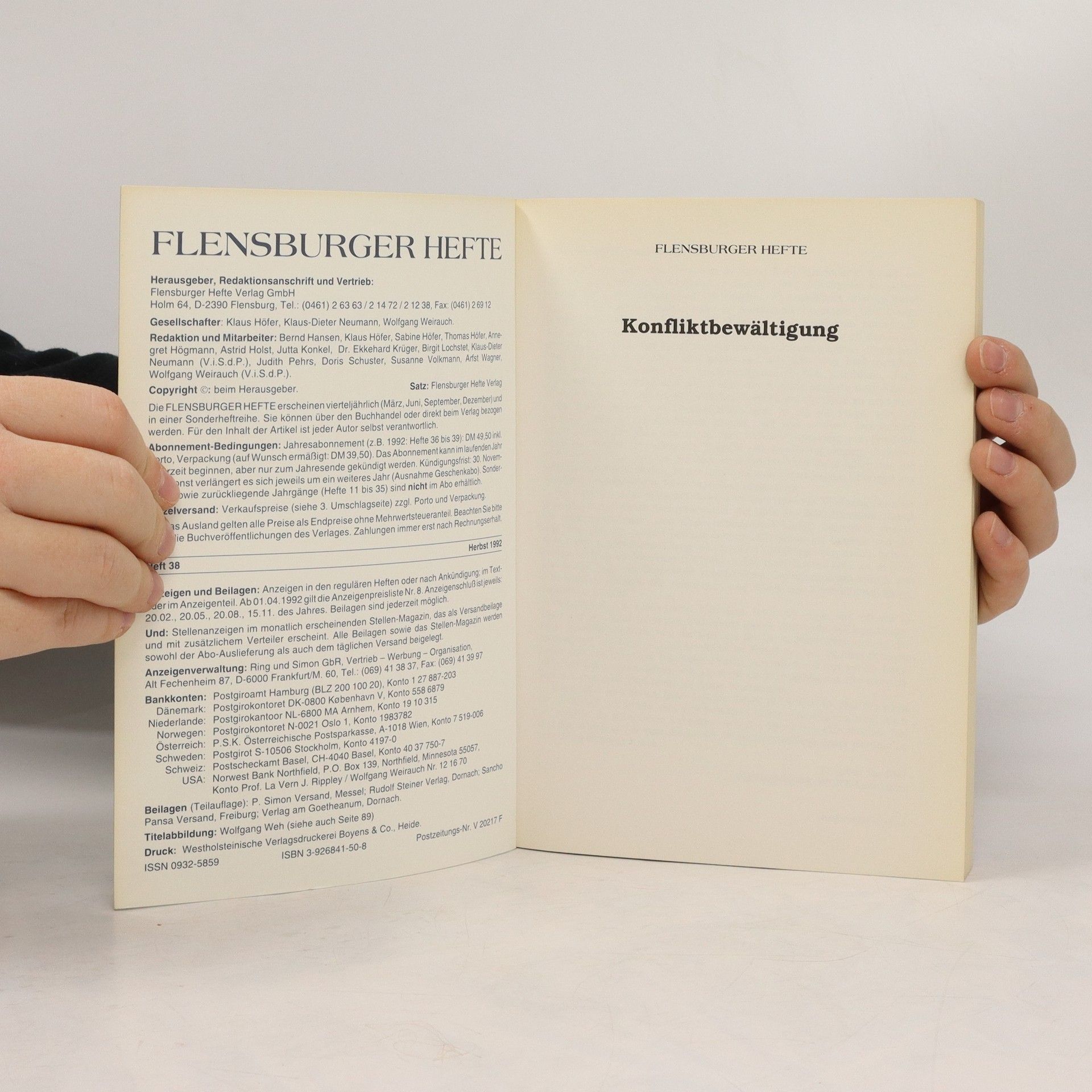 kolektiv Konfliktbewältigung 9/92. Heft 38