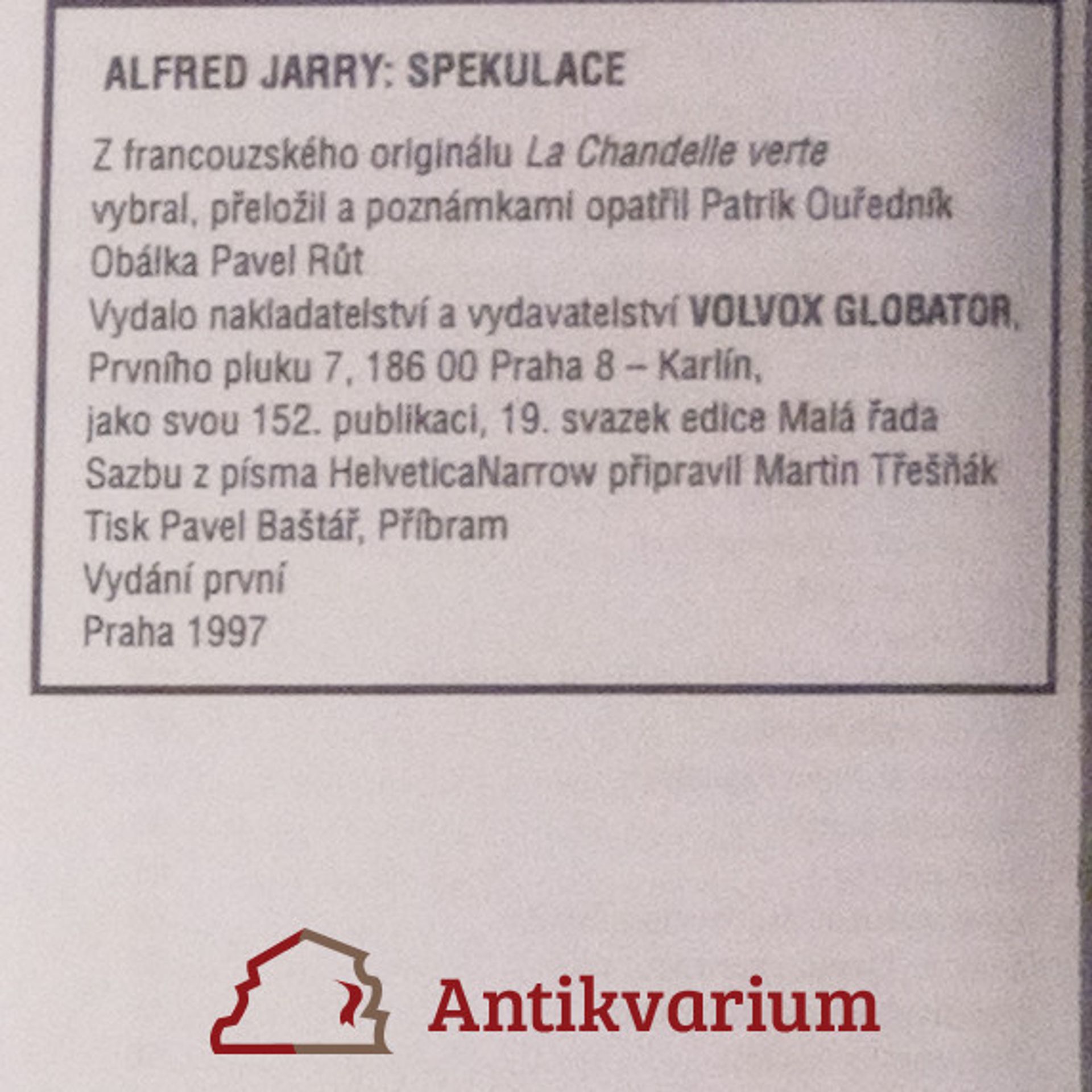 Alfred Jarry Spekulace