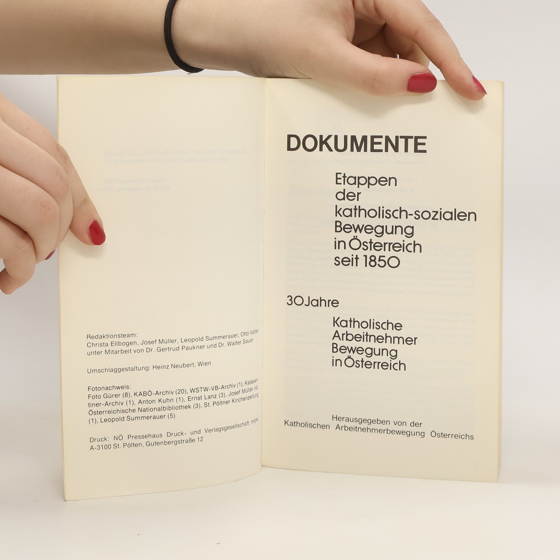 kolektiv Dokumente : Etappen der katholisch-sozialen Bewegung in Österreich seit 1850