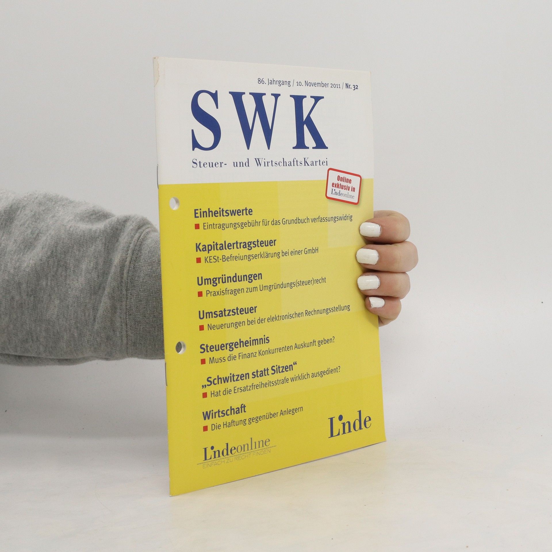 Auteurscollectief SWK Steuer und Wirtschafts Kartei. 10/2011