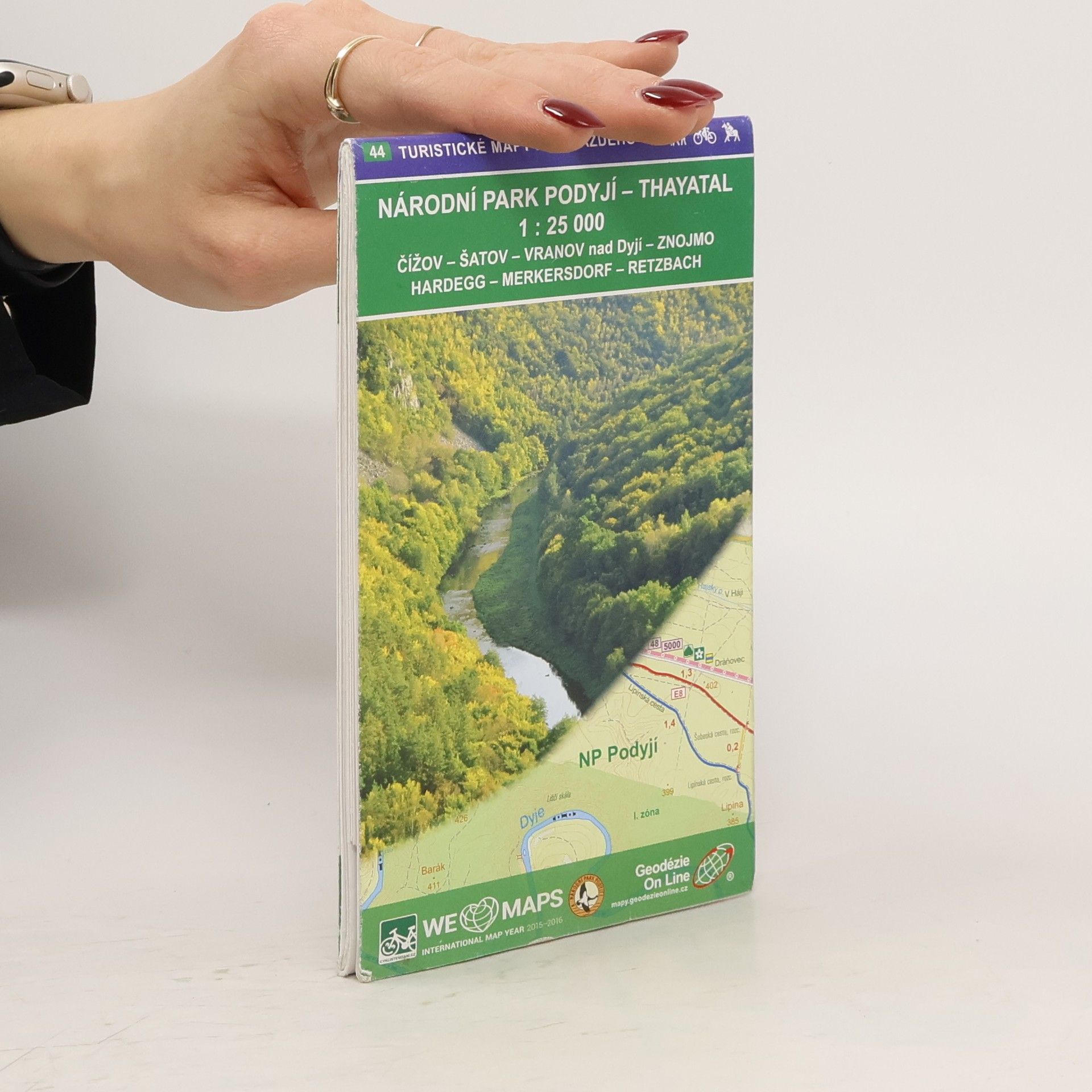 Kolektiv autorů Národní park Podyjí. Turistická a cykloturistická mapa 1:25 000