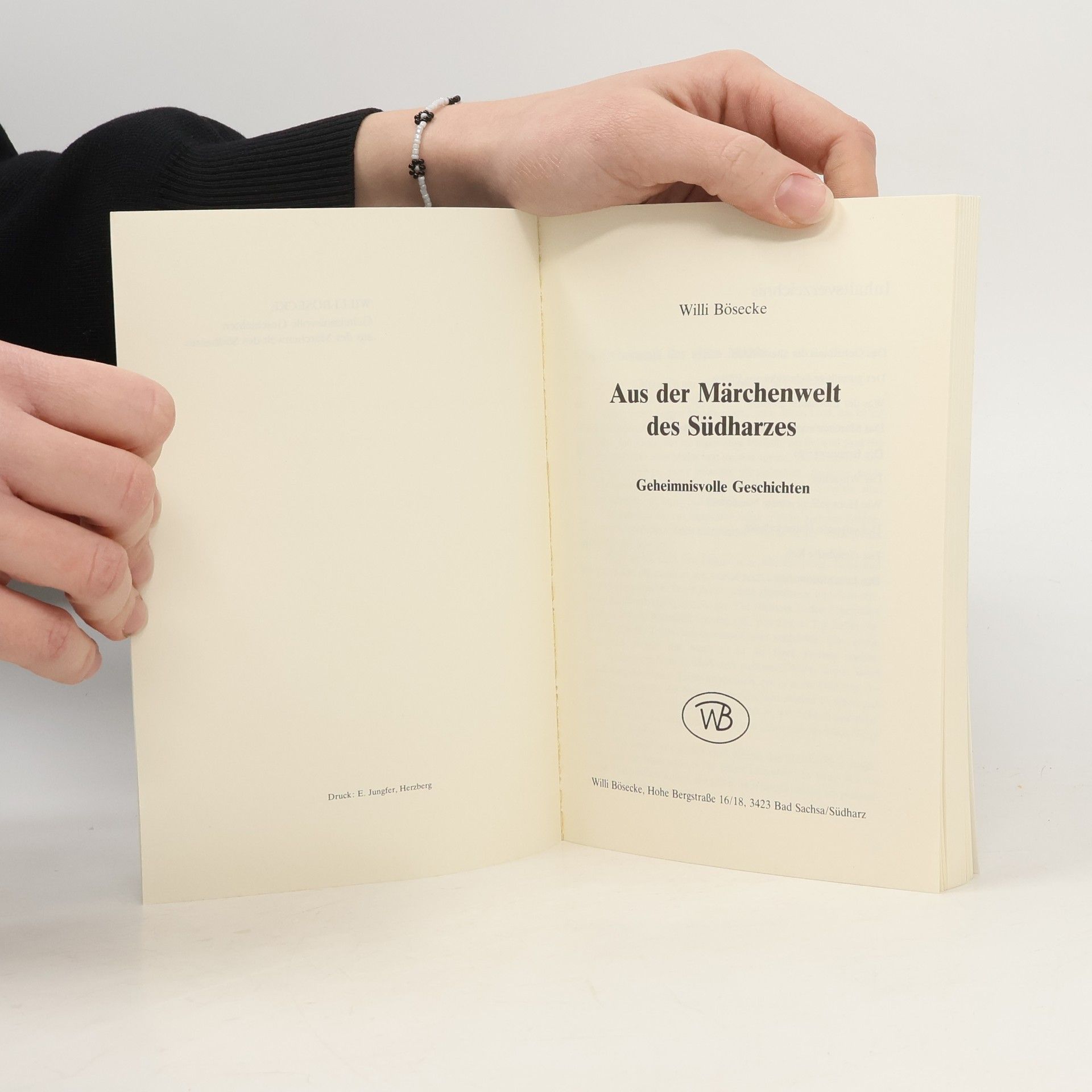 Willi Bösecke Aus der Märchenwelt des Südharzes