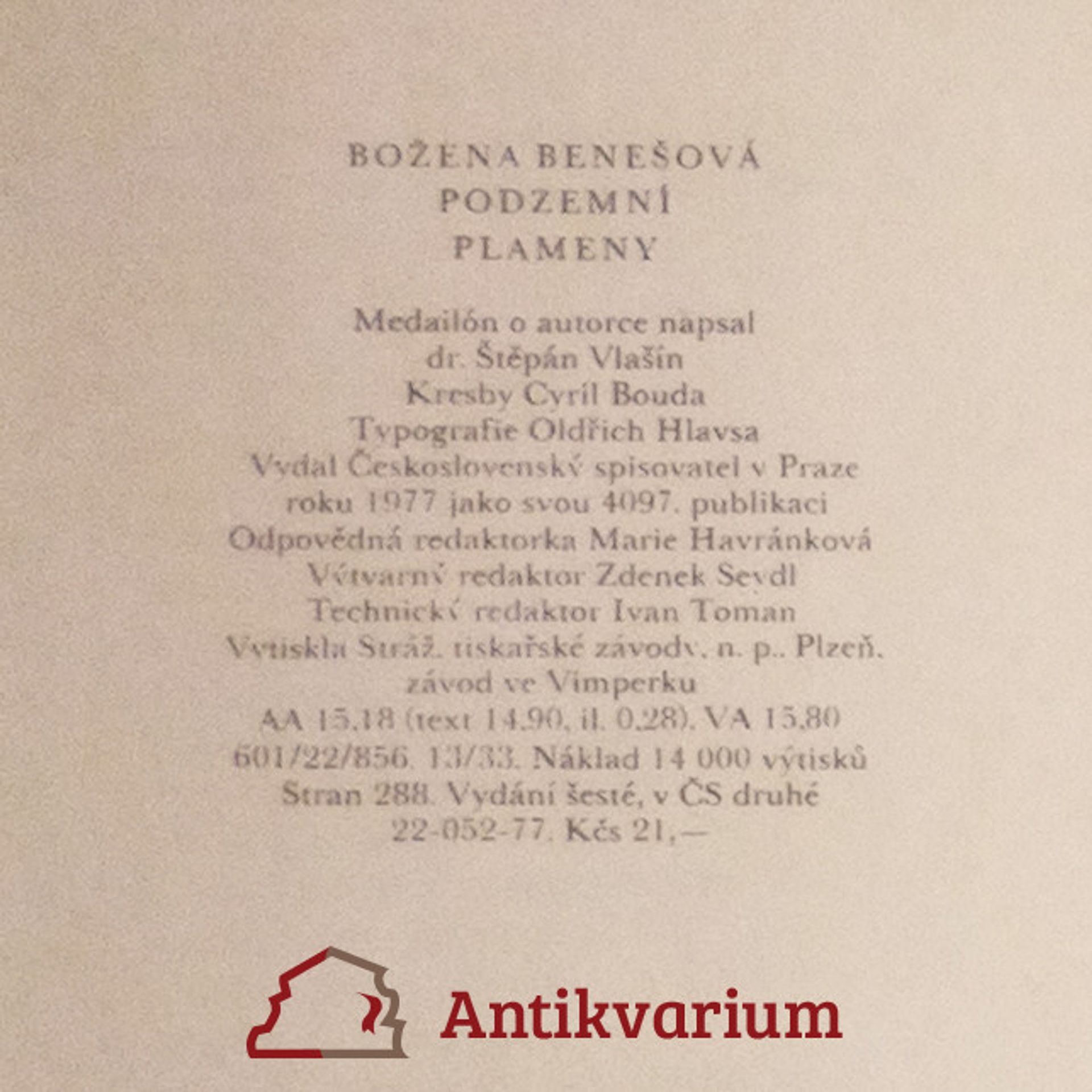 Božena Benešová Podzemní plameny