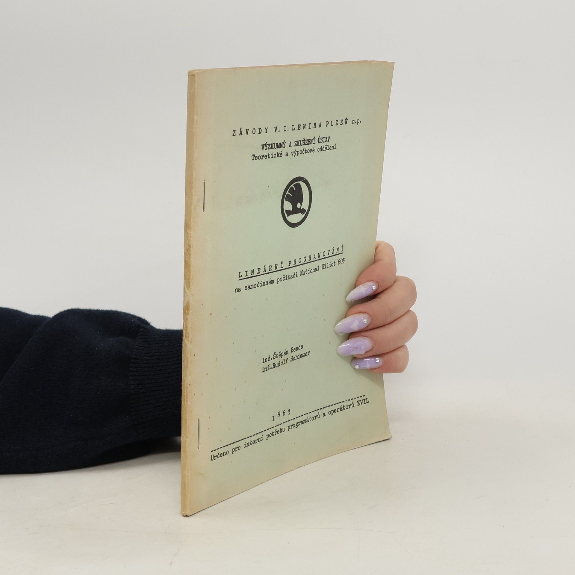 Štěpán Benda Lineární programování na samočinném počítači National Elliot 803