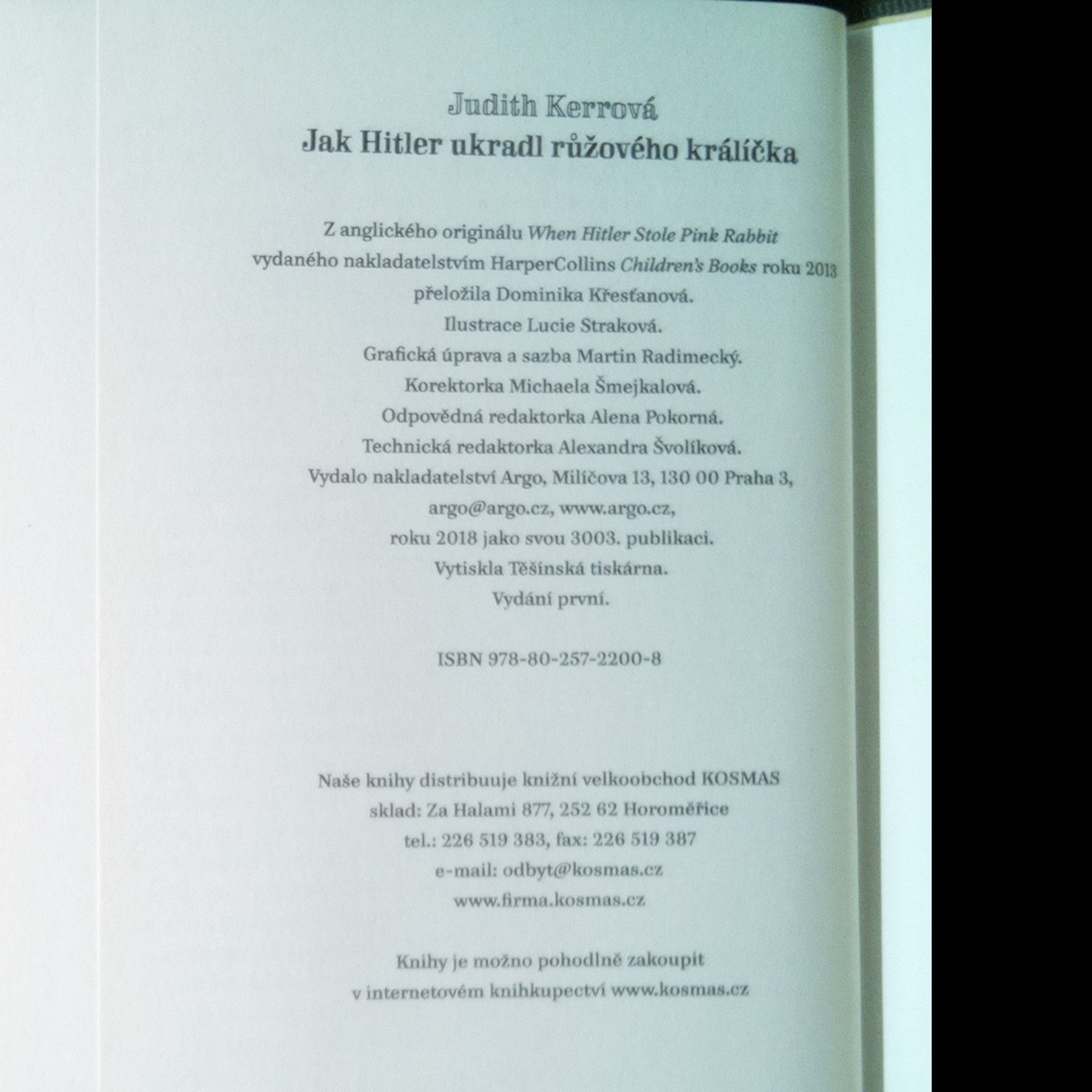 Judith Kerr Jak Hitler ukradl růžového králíčka