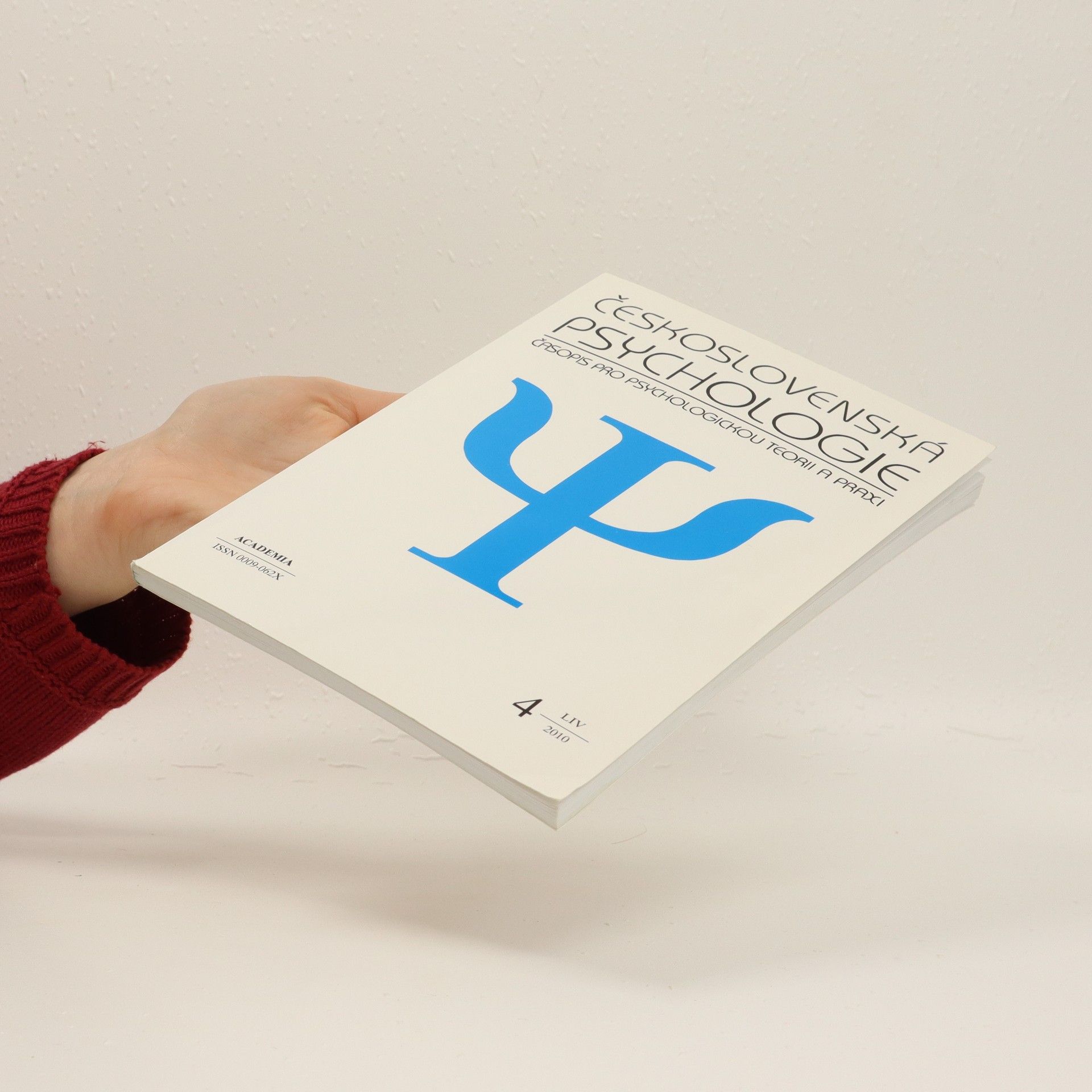 Various authors Československá psychologie. Časopis pro psychologickou teorii a praxi. Č. 4, Roč. 54