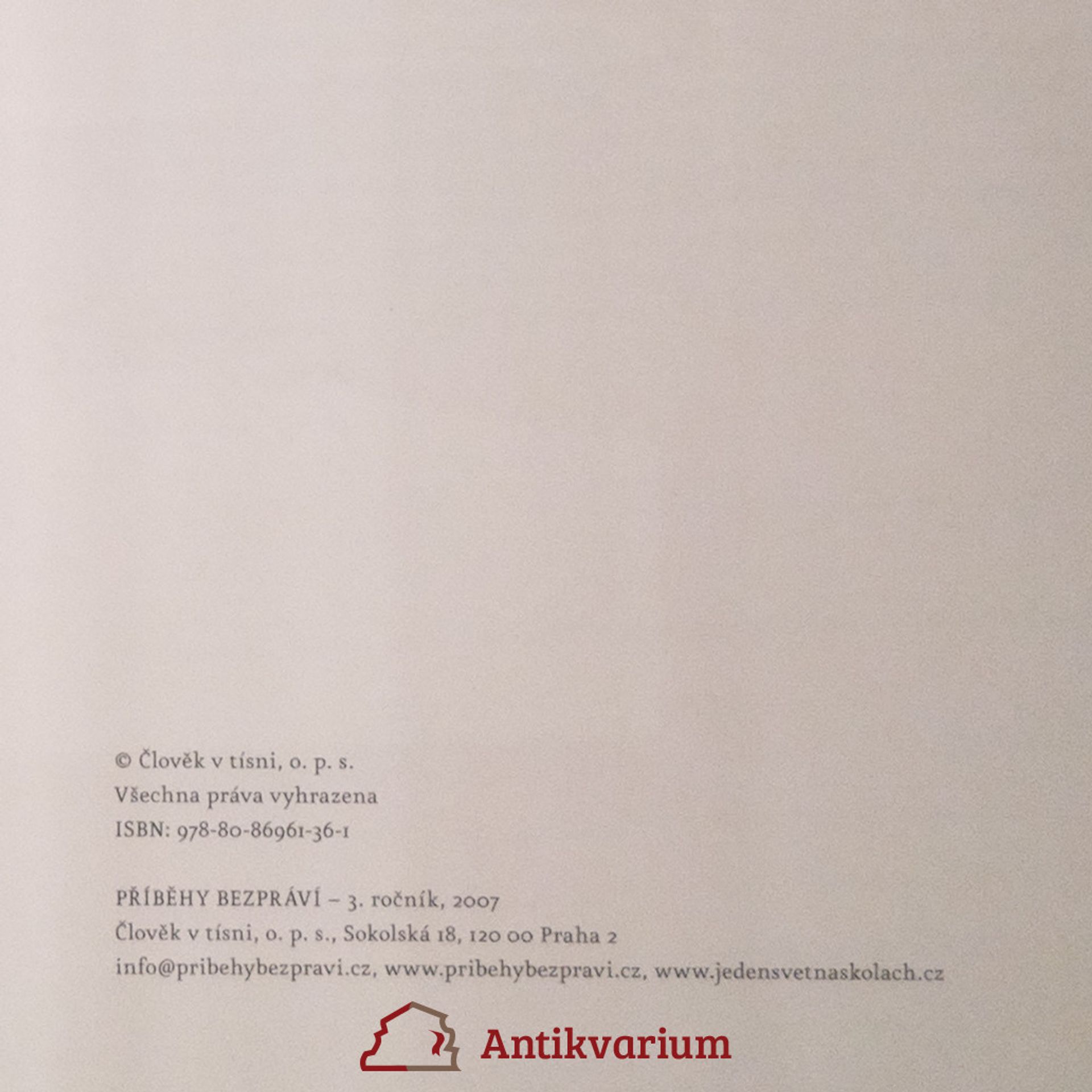 Various authors Příběhy bezpráví : projekt společnosti Člověk v tísni