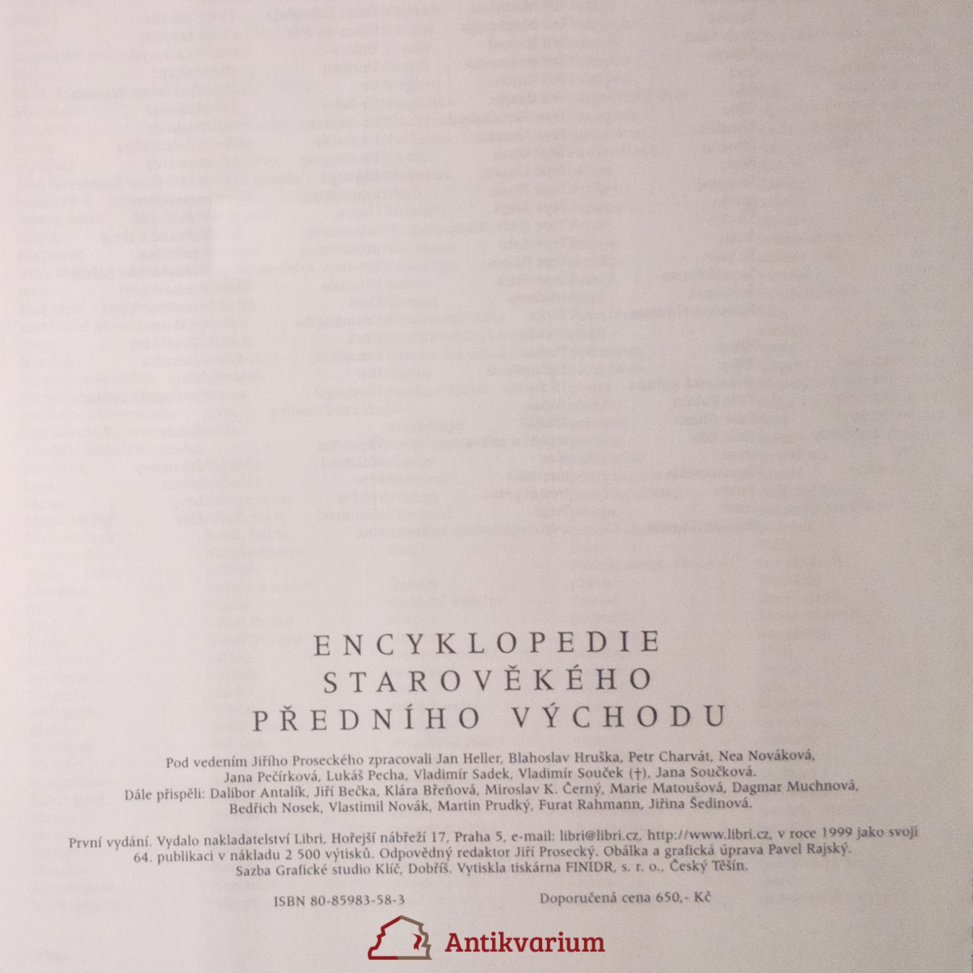 Jiří Prosecký Encyklopedie starověkého Předního východu