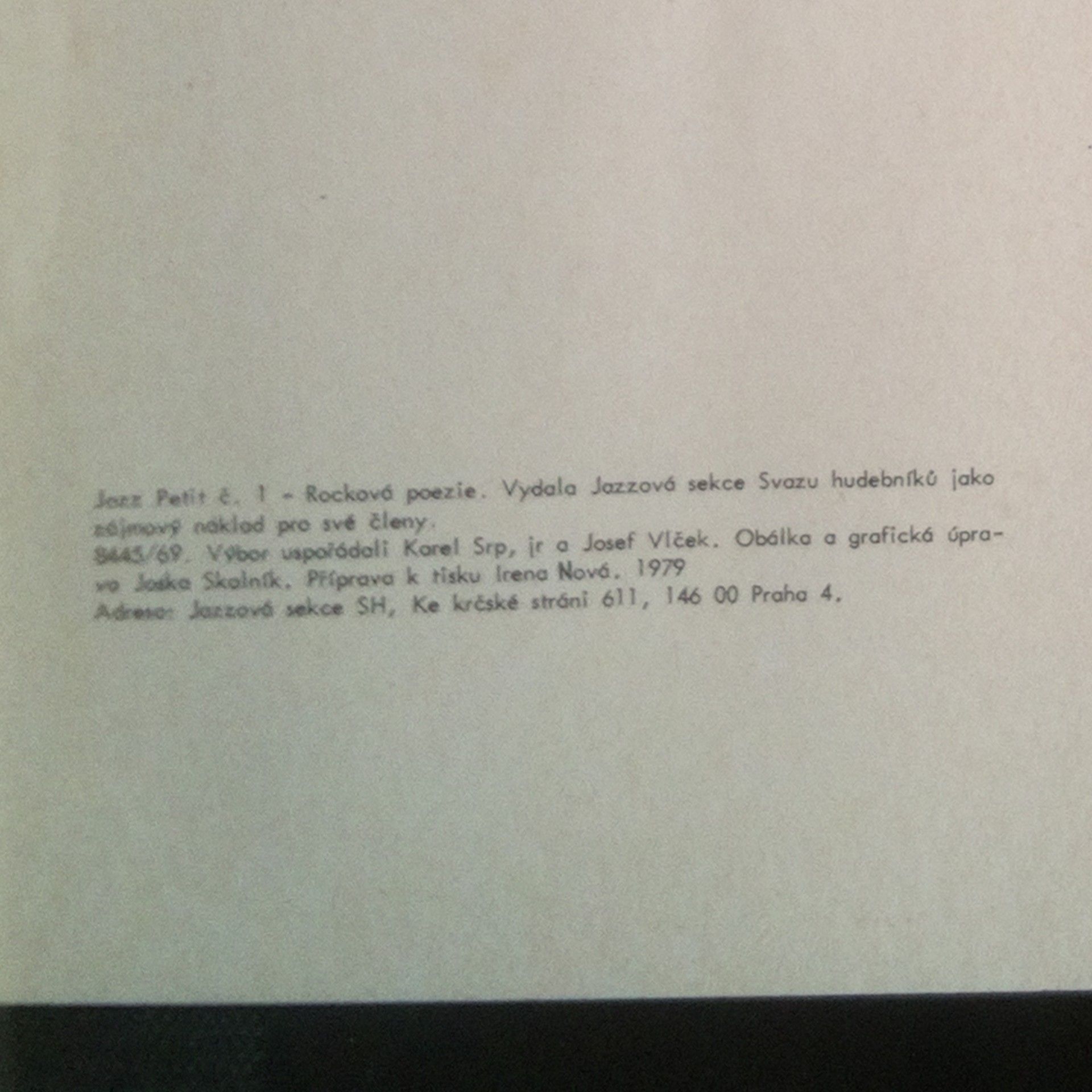 Kolektiv autorů Rocková poezie 1