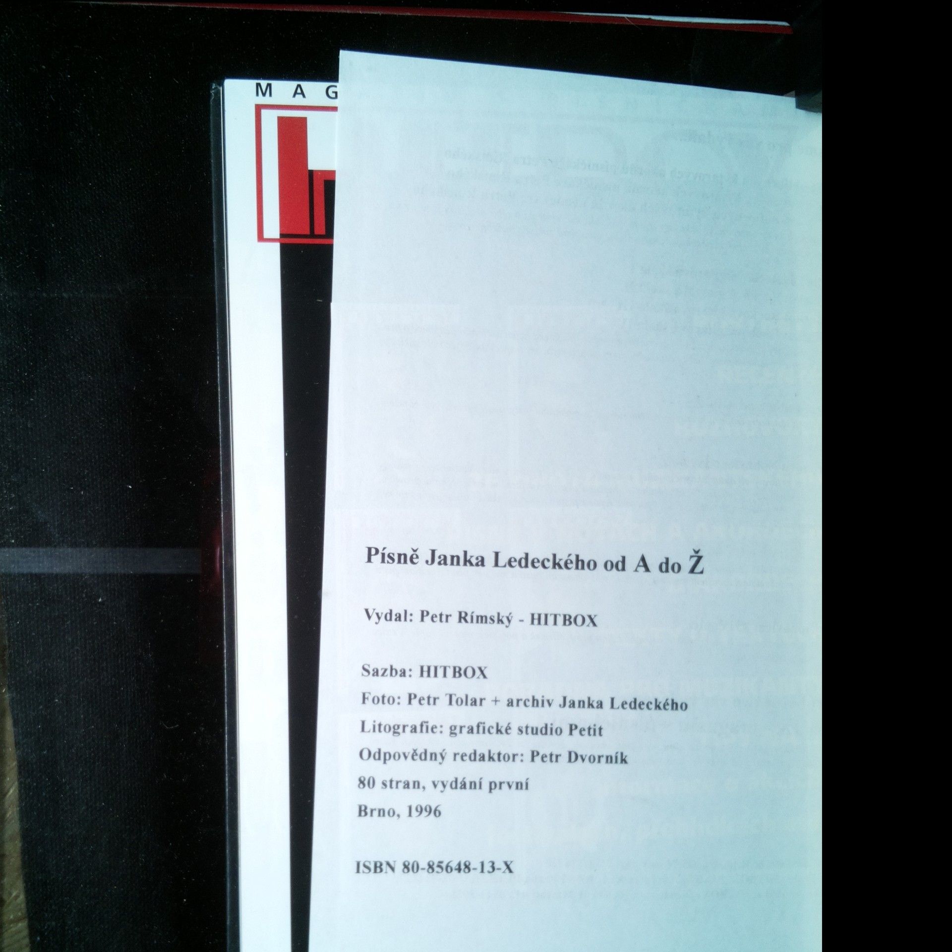Janek Ledecký Písně Janka Ledeckého od A do Ž