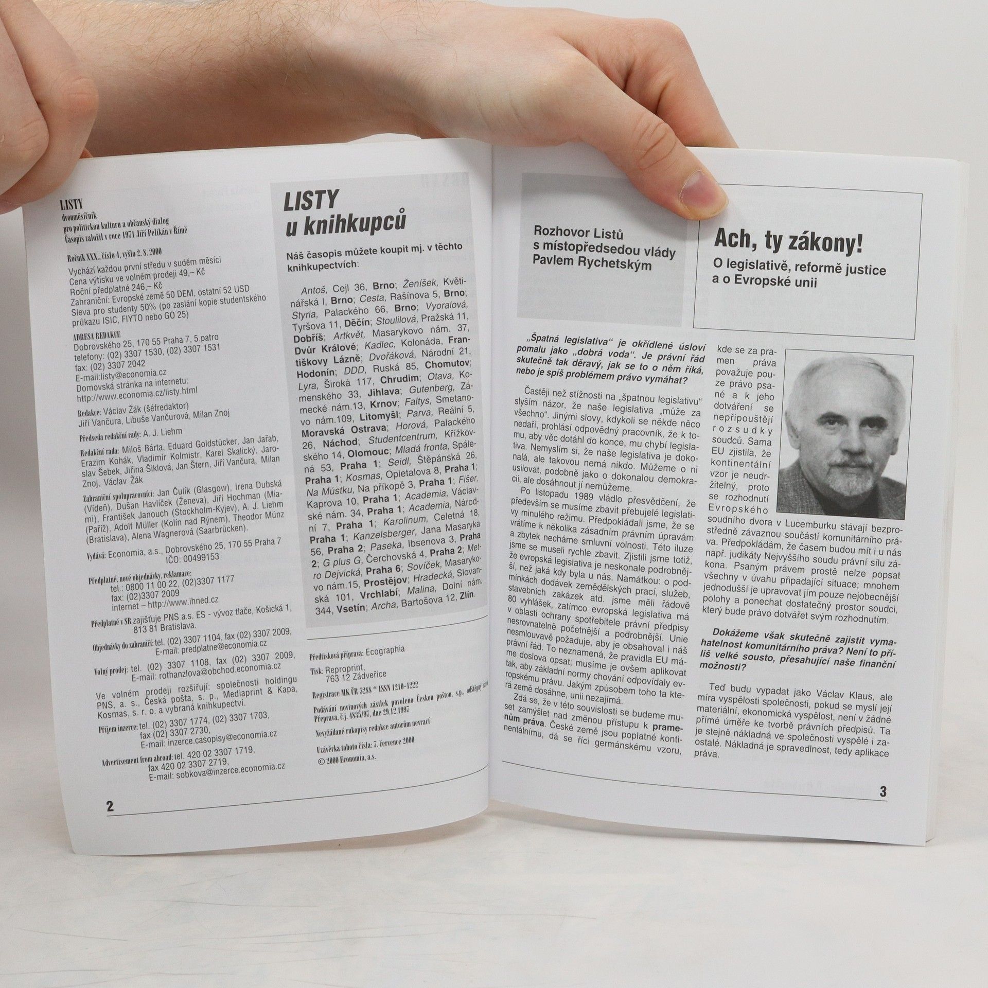 Kolektív autorov Listy 4: 2000 ročník XXX