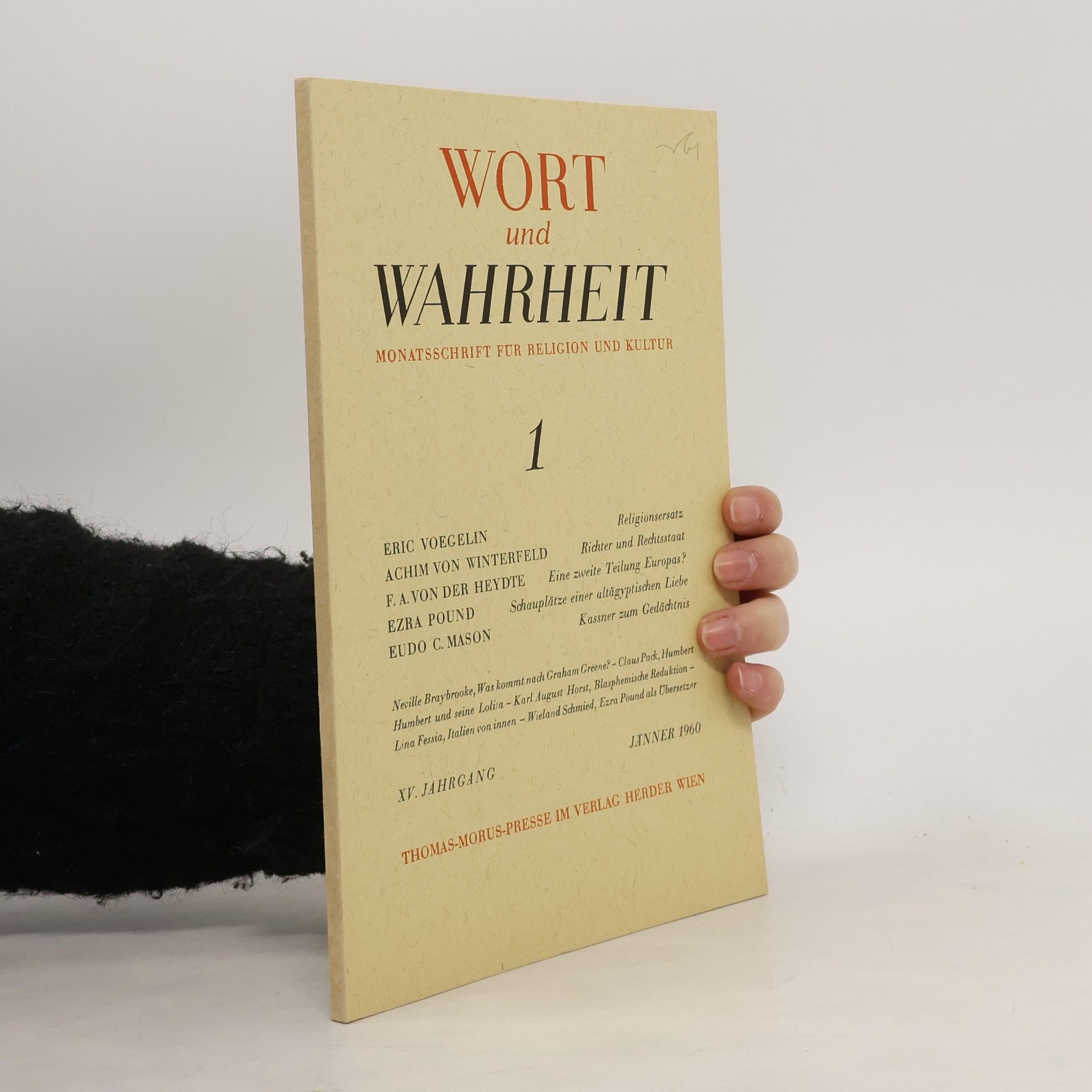 Collectif d'auteurs Wort und Wahrheit. Monatsschrift für Religion und Kultur