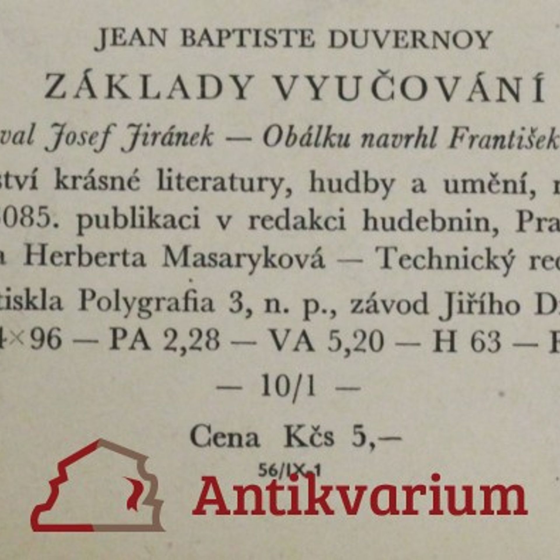 Josef Jiránek Základy vyučování Op. 176 : piano