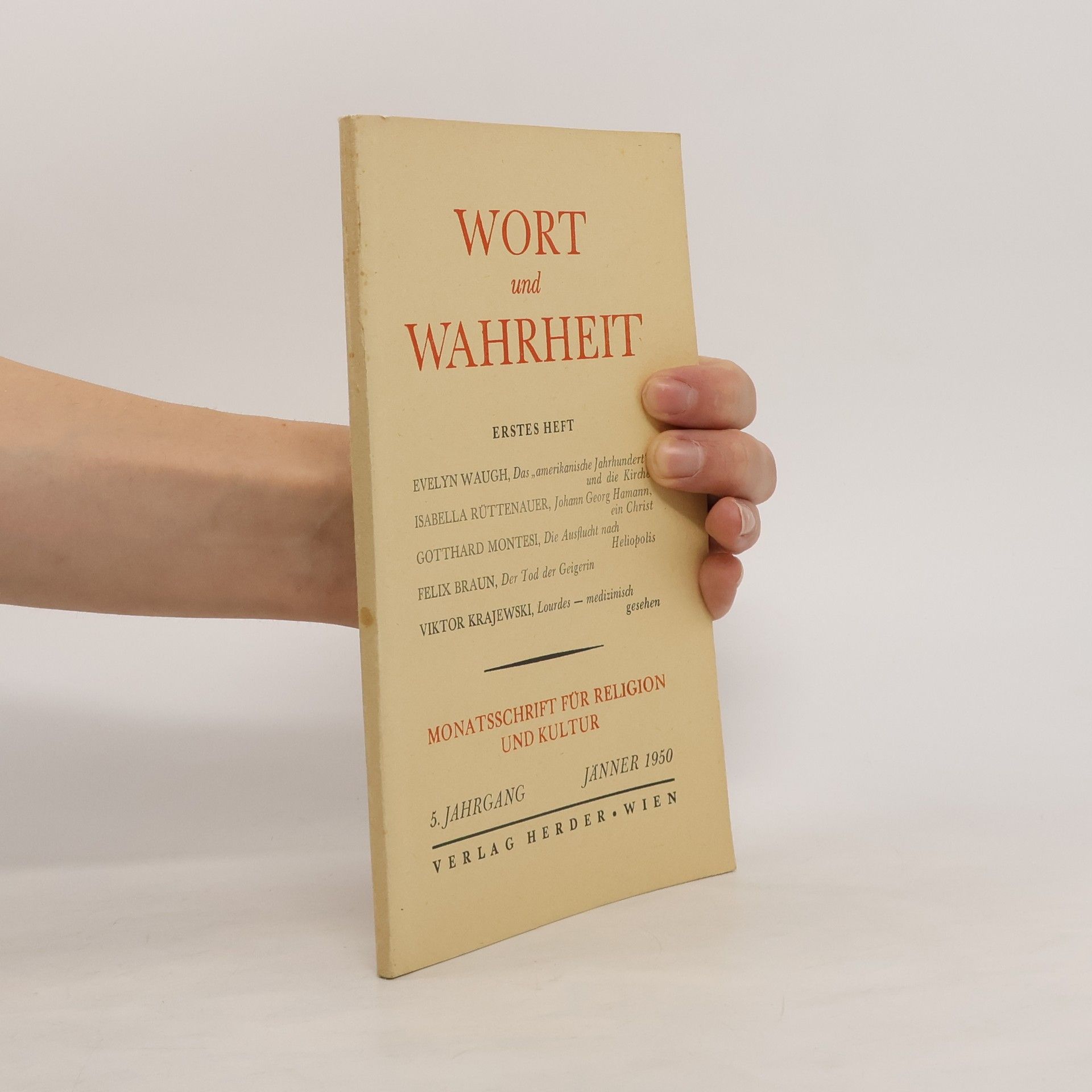 Autorenkollektiv Wort und Wahrheit 1/1950