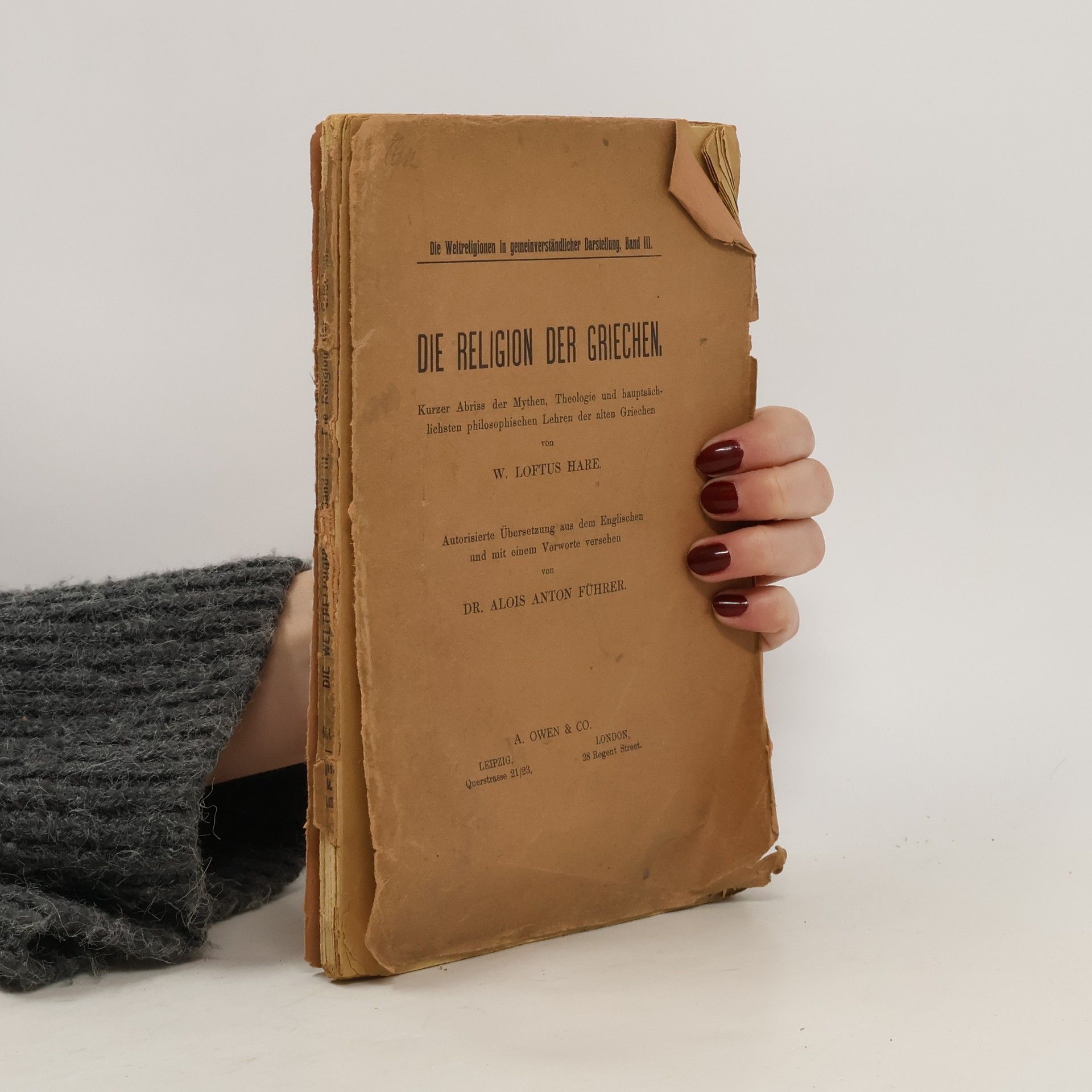 W. Loftus Hare Die Religion der Griechen