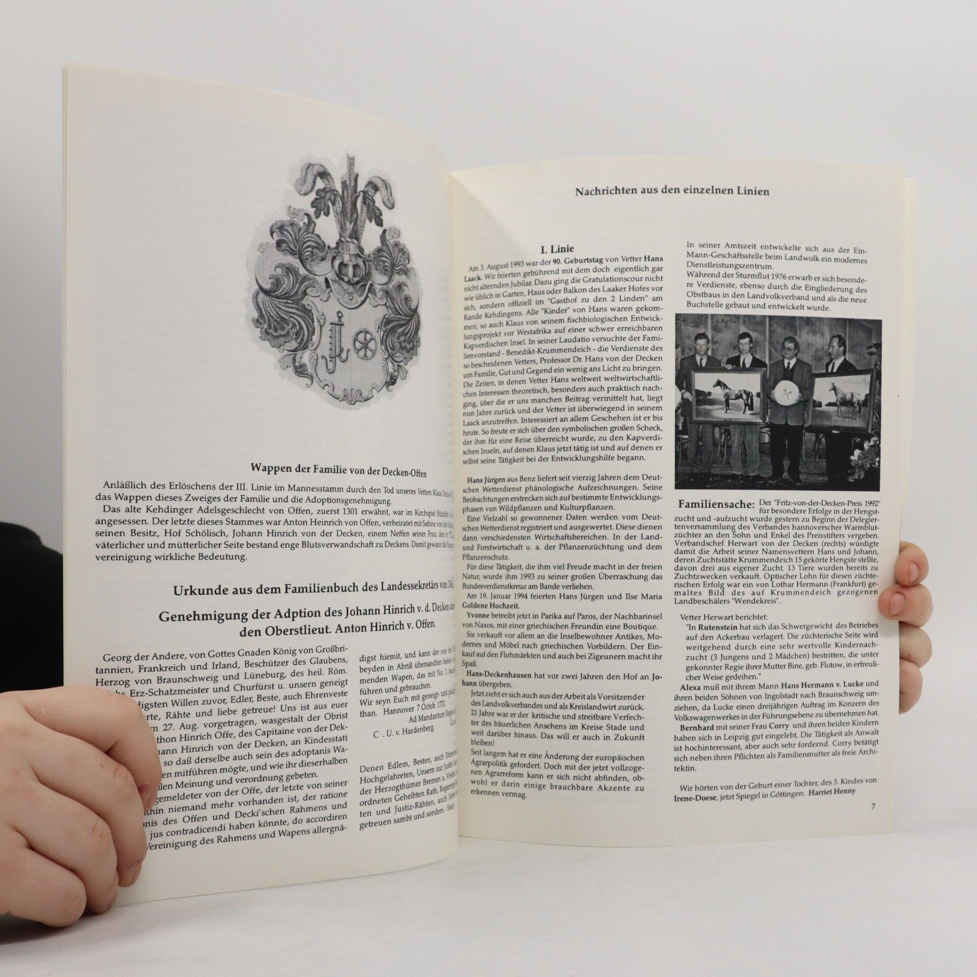 kolektiv Bläter der Familie von der Decken. Nr. 61