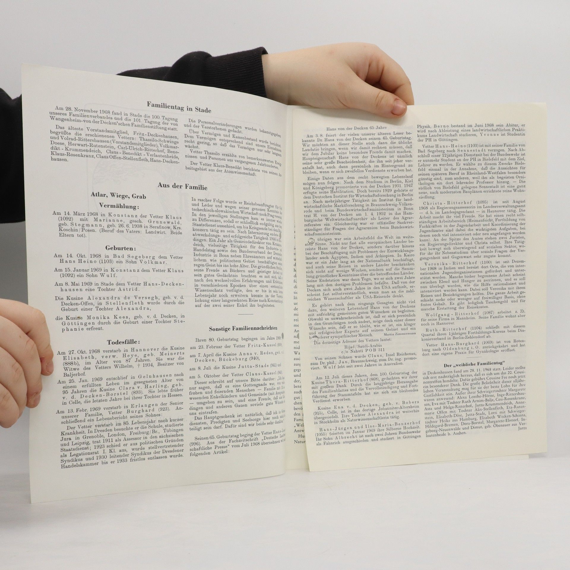 kolektiv Blätter der Familie von der Decken. 50/1969