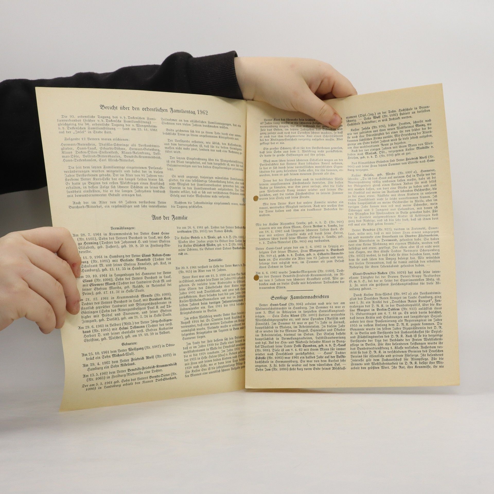 kolektiv Blätter der Familie von der Decken. Nr. 1962