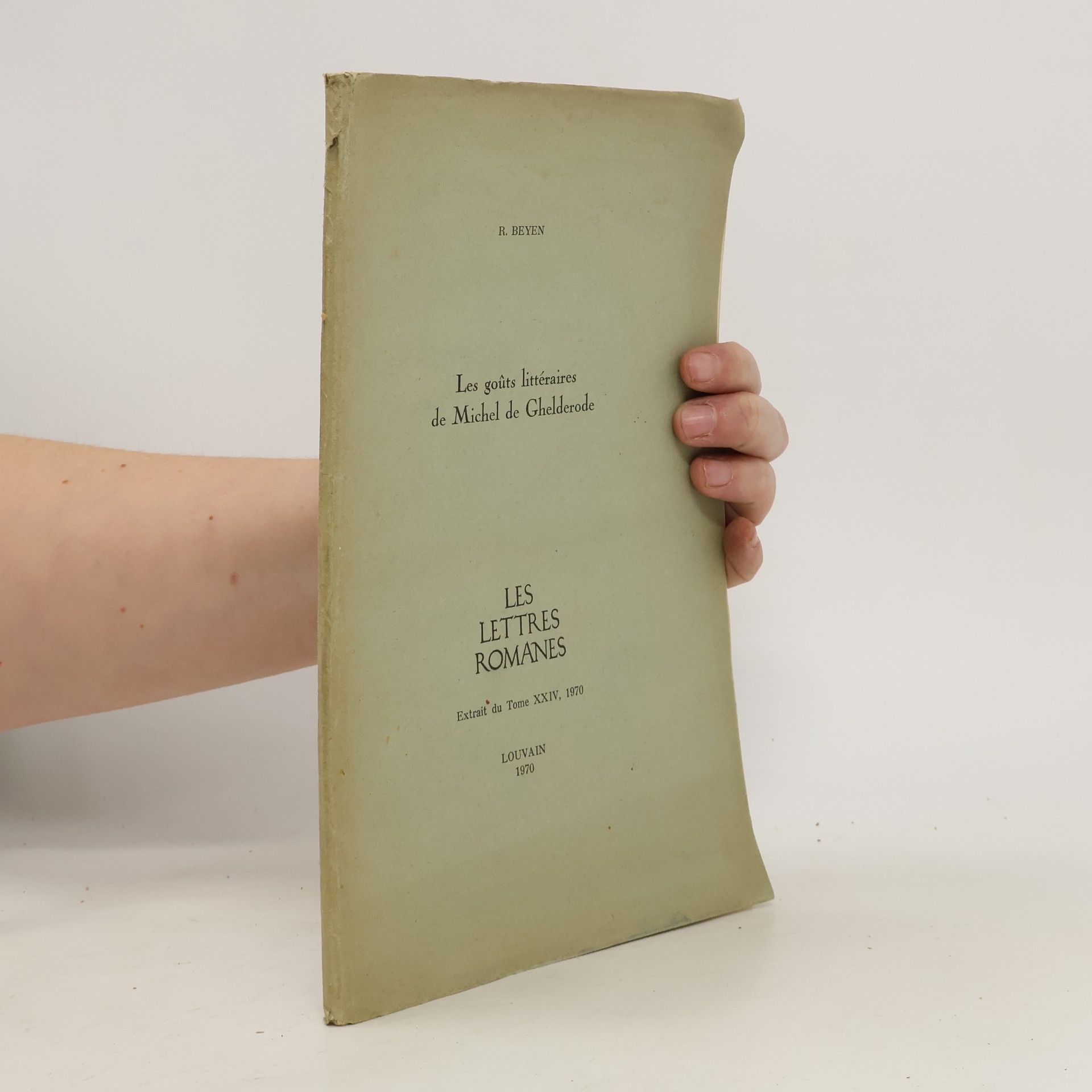 R. Beyen Les lettres romanes
