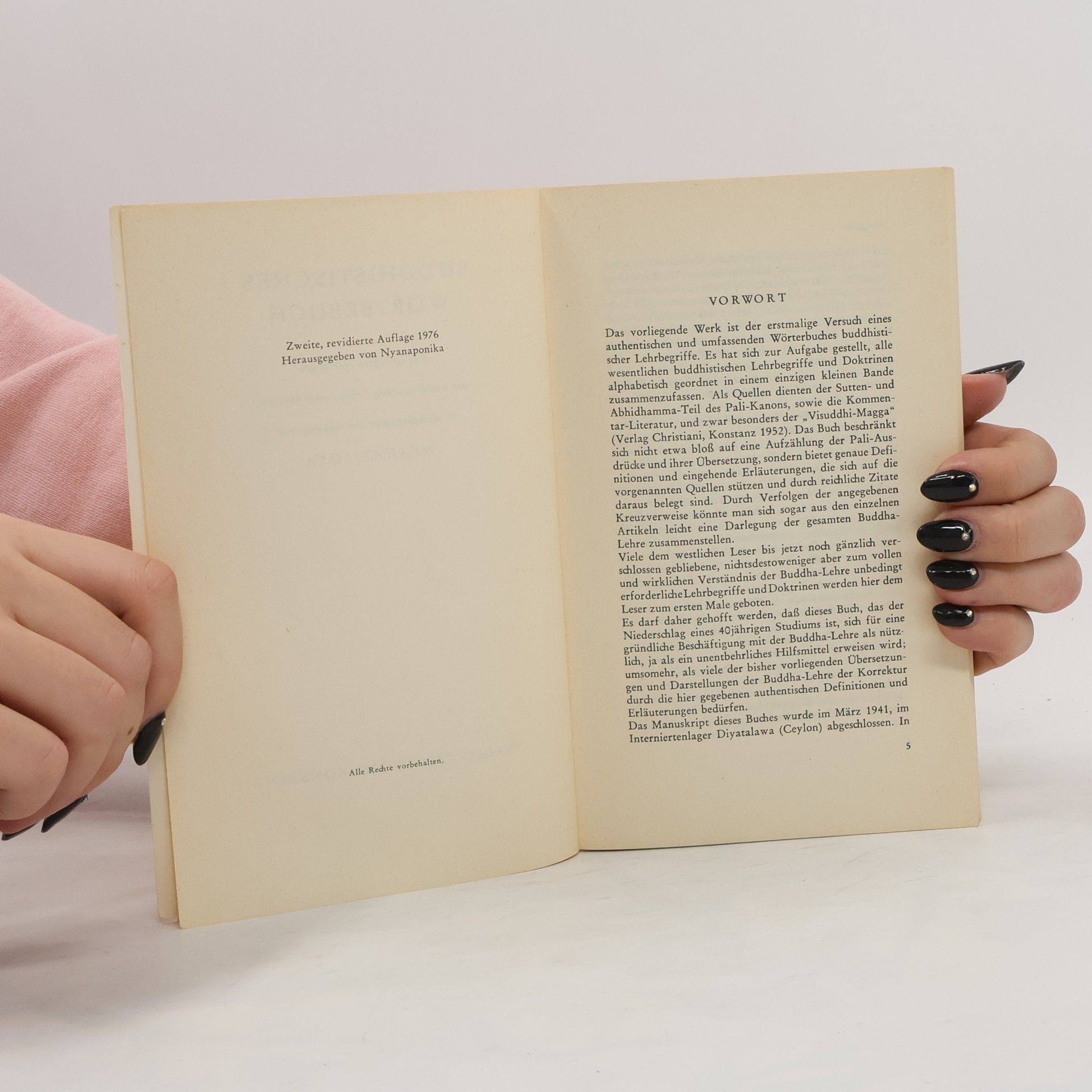Nyanatiloka Buddhistisches Wörterbuch