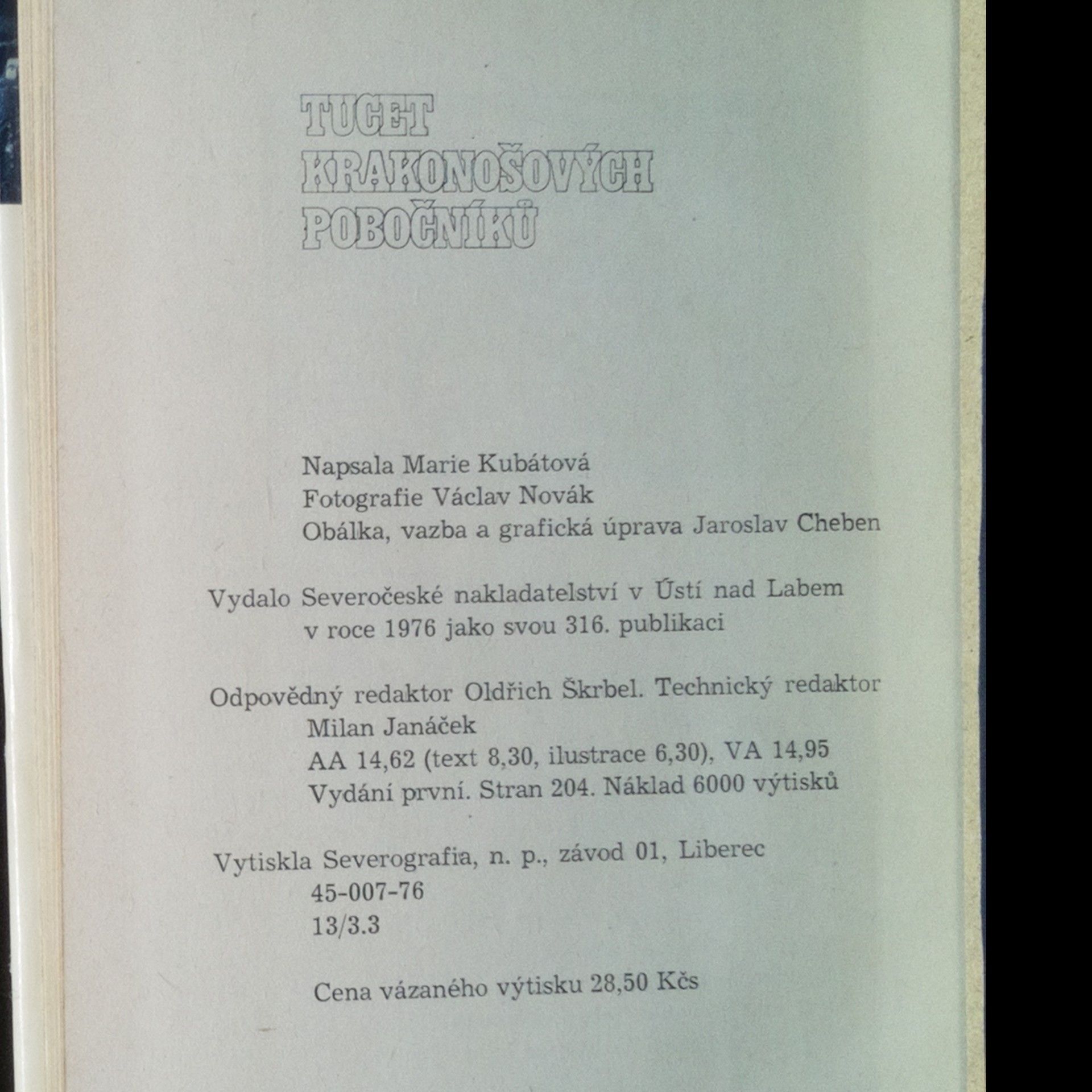 Marie Kubátová Tucet Krakonošových pobočníků