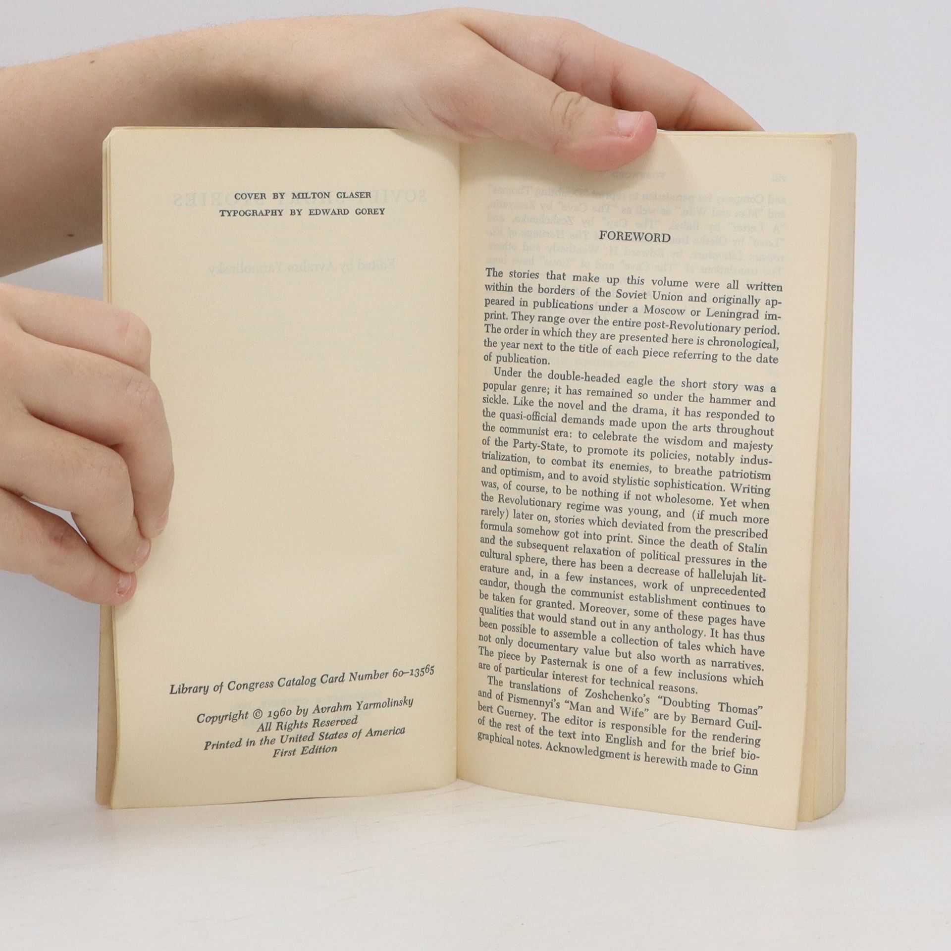 Avrahm Yarmolinsky Soviet Short Stories