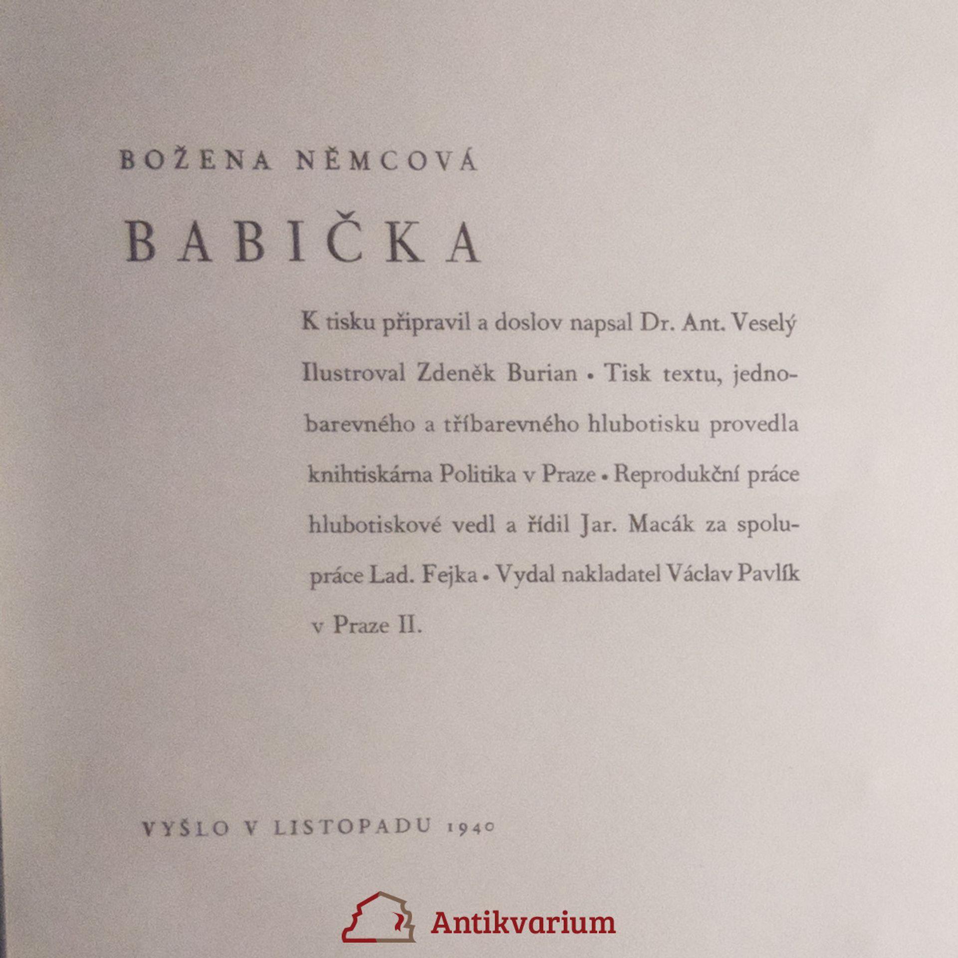 Božena Němcová Babička