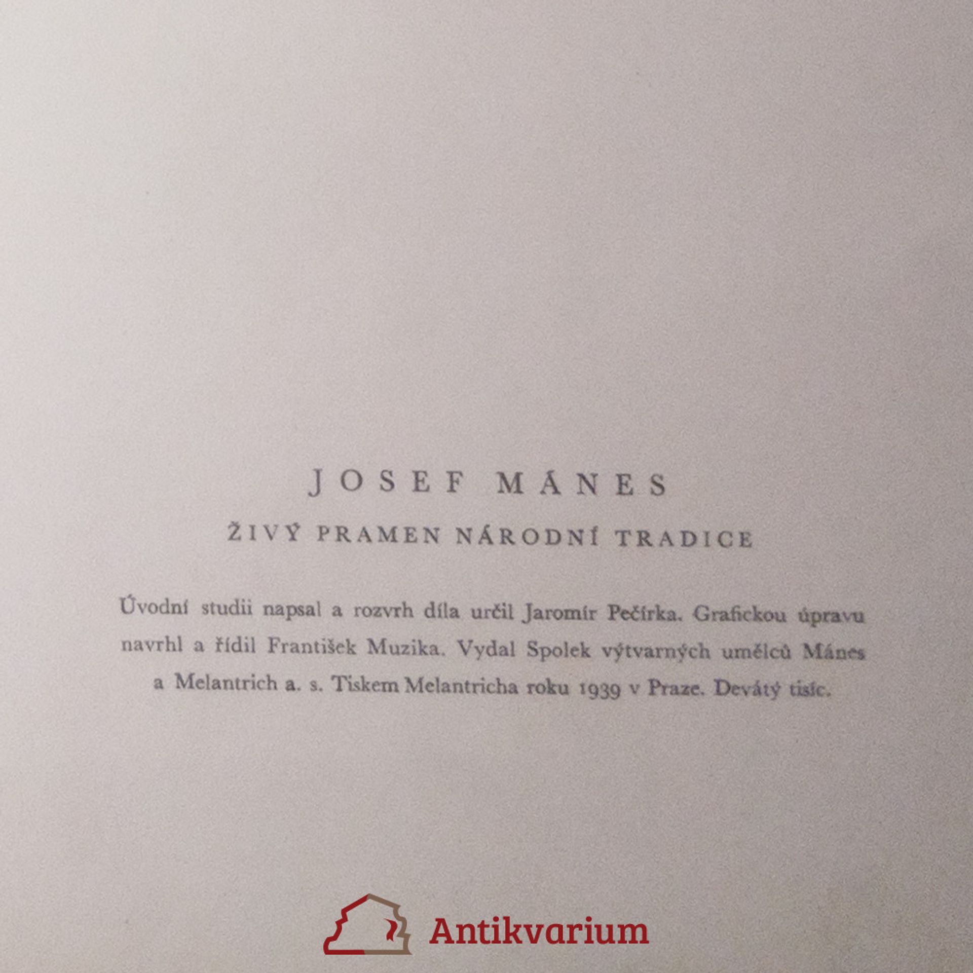 Josef Mánes Josef Mánes. Živý pramen národní tradice