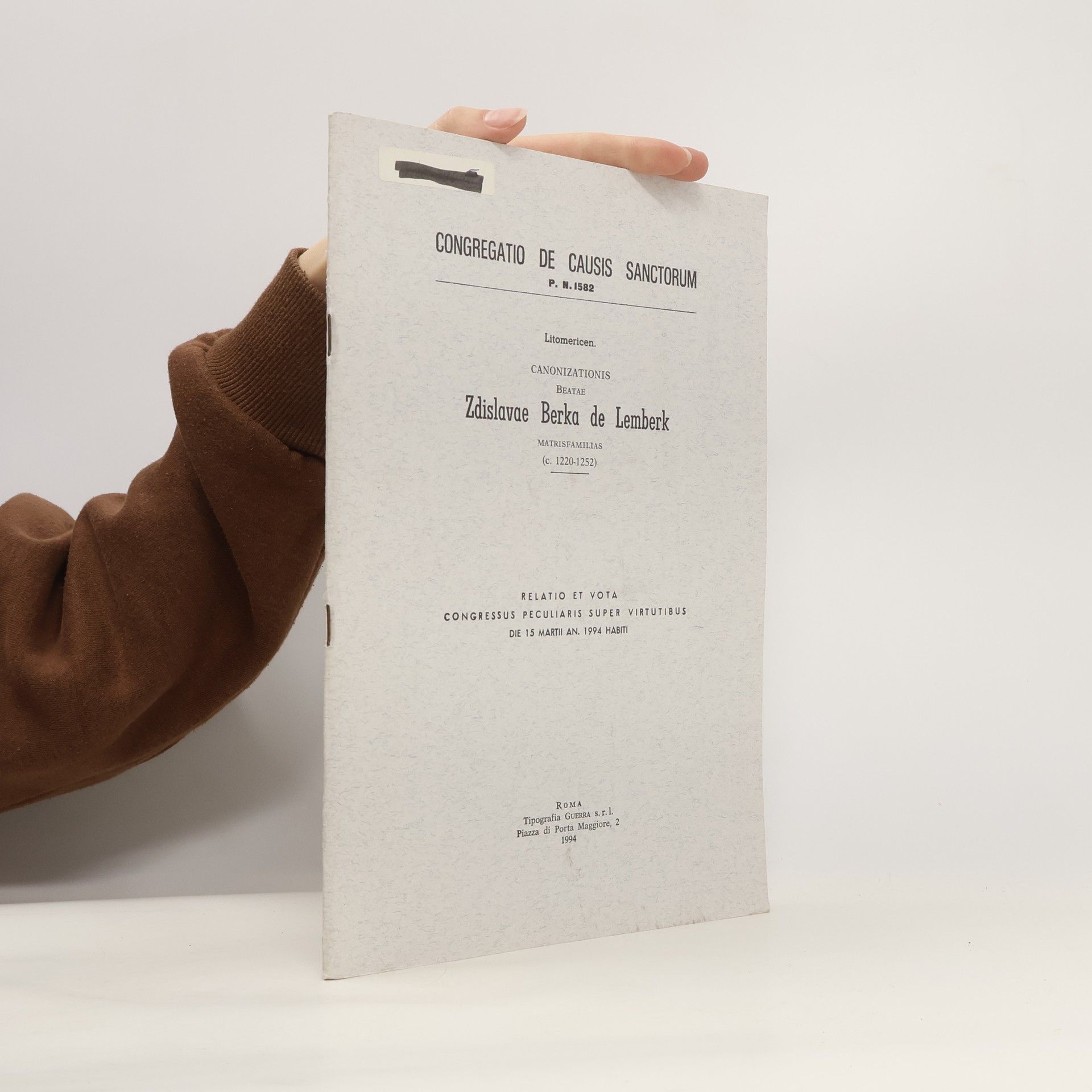 Zdislavae Berka de Lemberk Congregatio de Causis Sanctorum