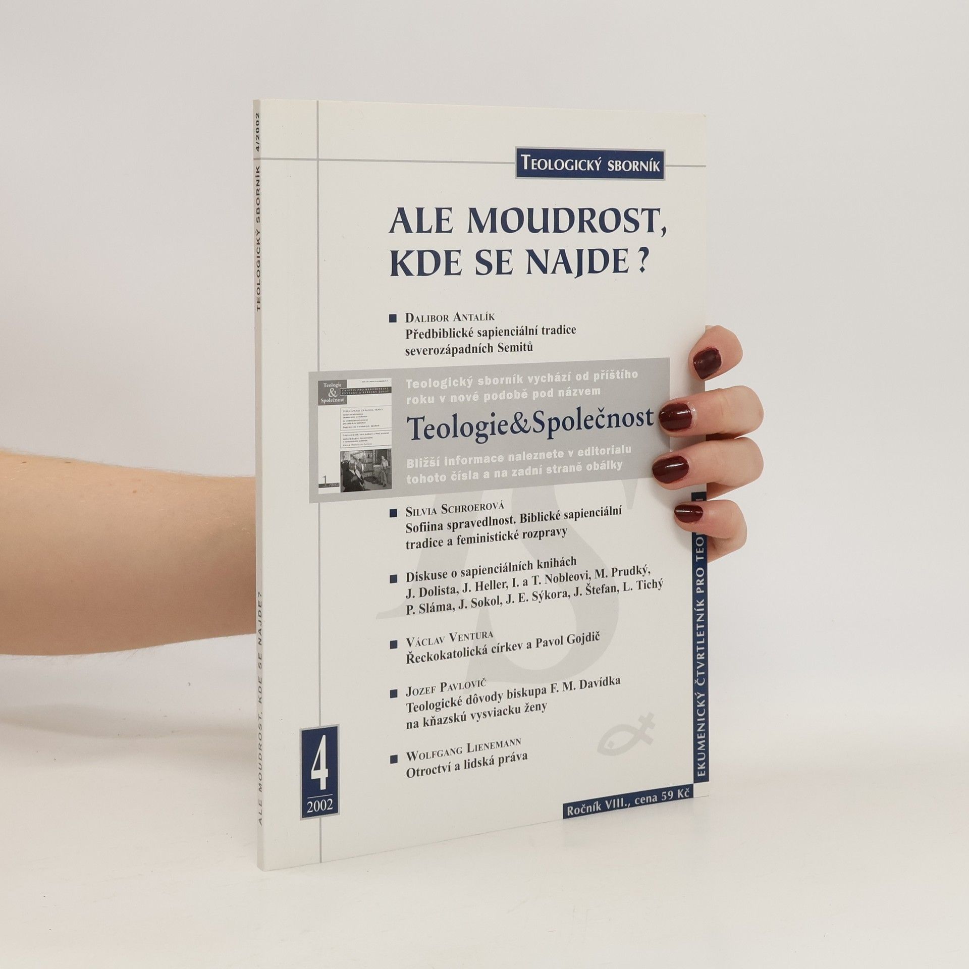 Kolektív autorov Teologický sborník: Ale moudrost, kde se najde? 4/2002