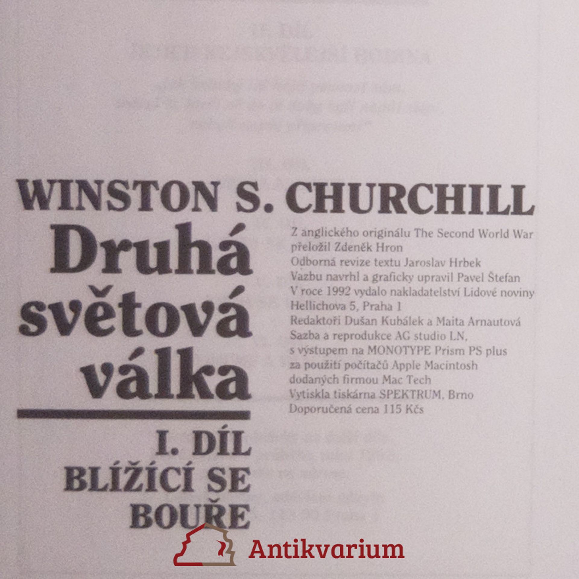 Winston Churchill Druhá světová válka I.-IV. díl
