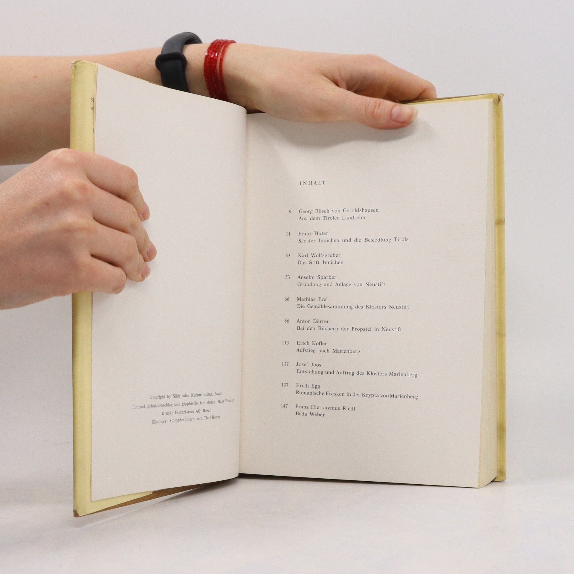 Autorenkollektiv Jahrbuch des Südtiroler Kulturinstitutes 1962 II. Stifte und Kloster