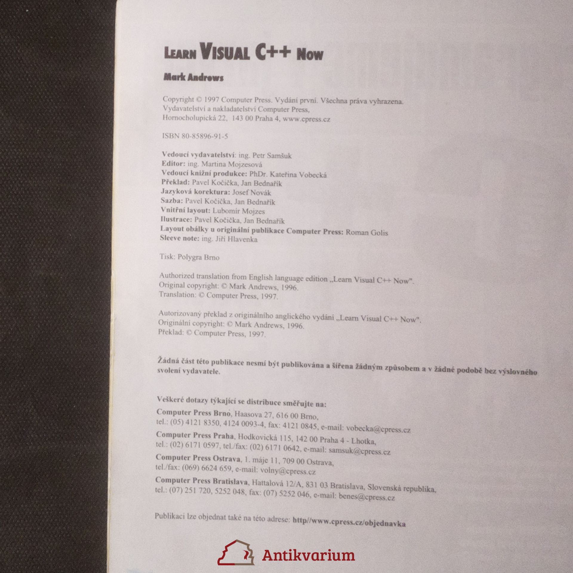 Mark Andrews Programujeme v jazyce Visual C++