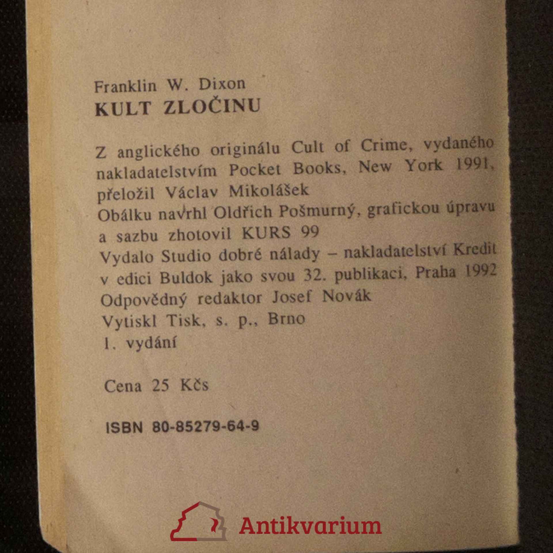 Franklin W. Dixon Kult zločinu