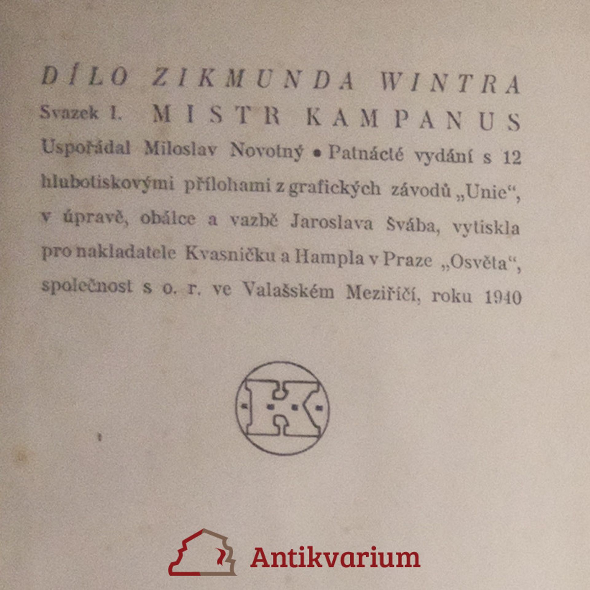 Zikmund Winter Mistr Kampanus
