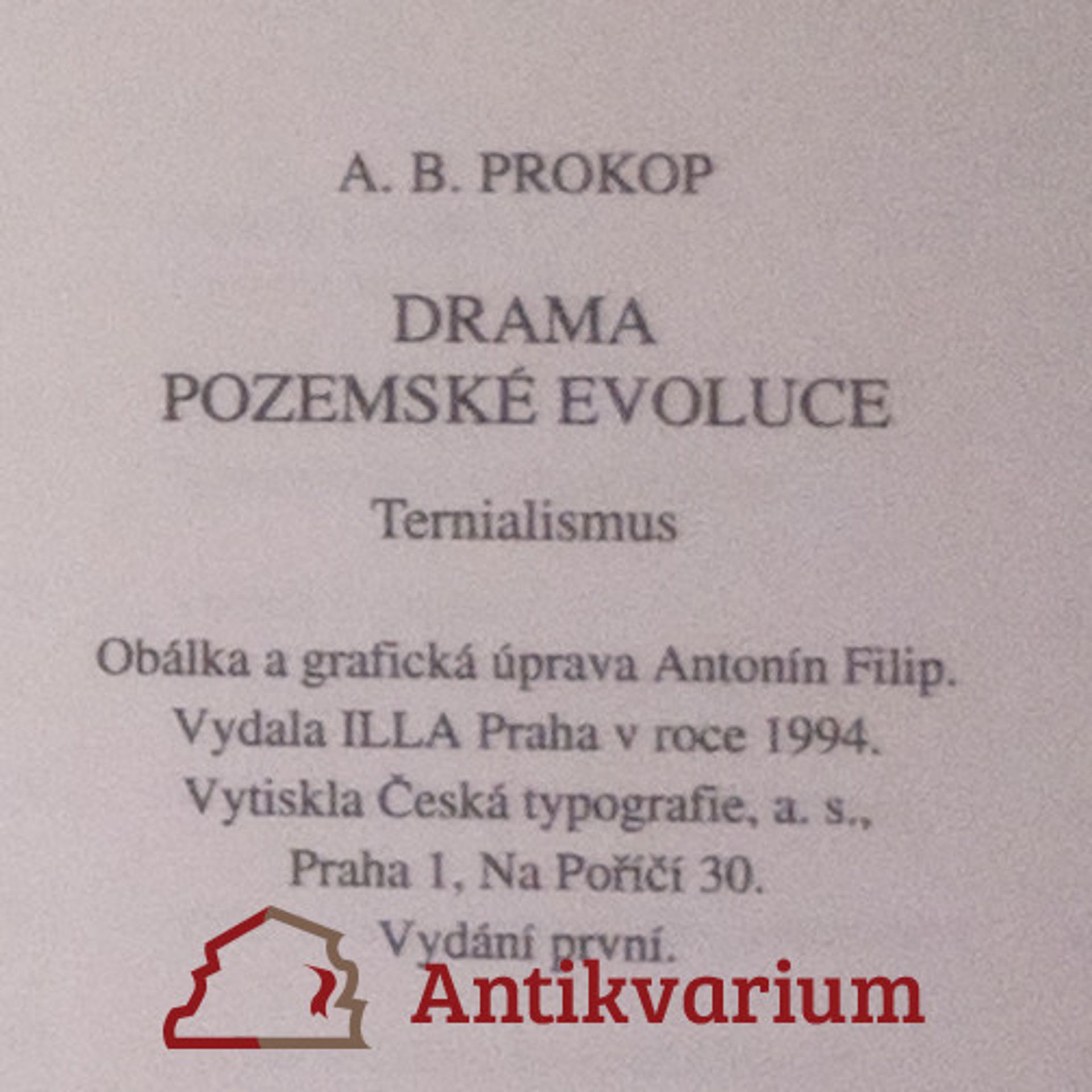 A. B. Prokop Drama pozemské evoluce. Ternialismus