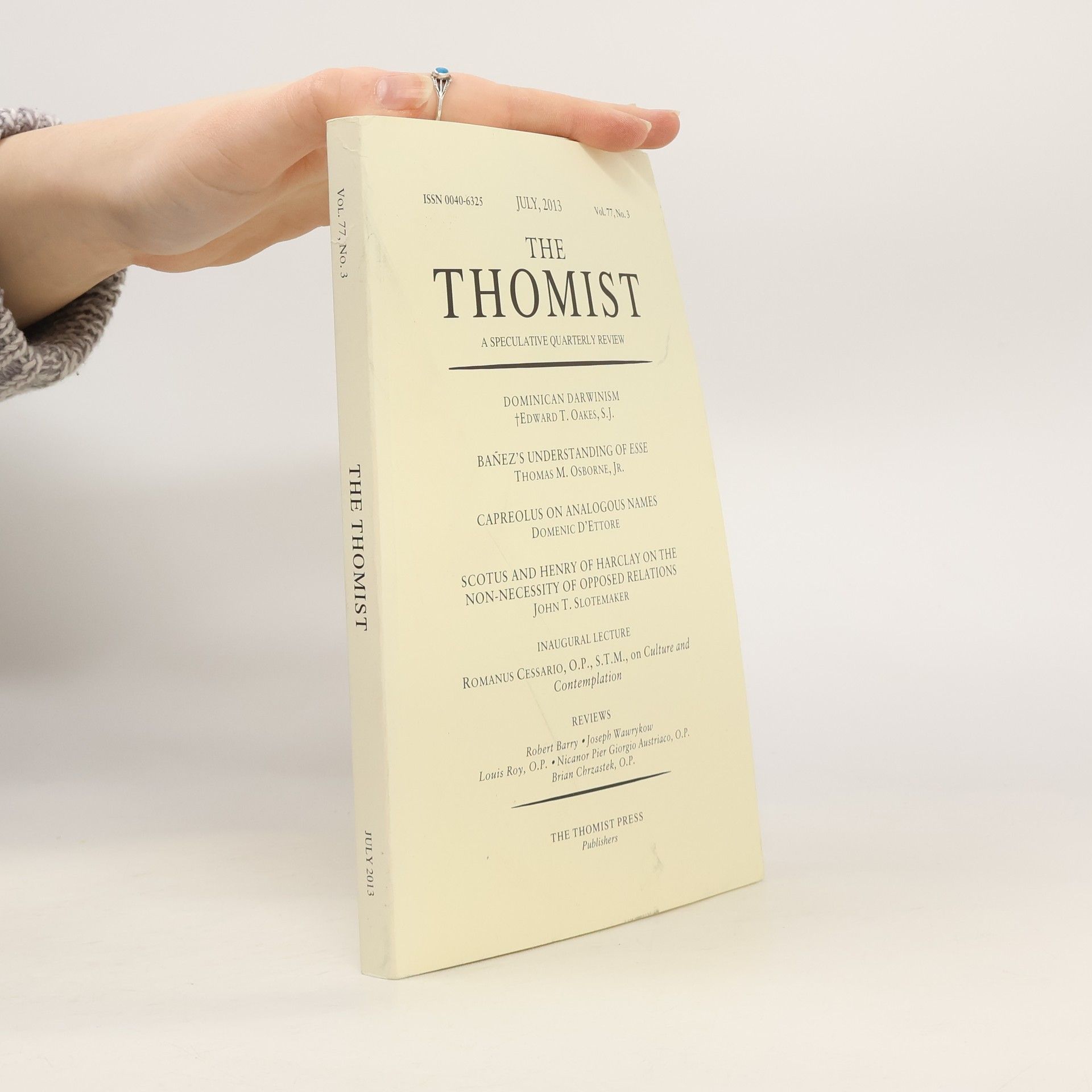 Auteurscollectief The Thomist vol. 77 No. 3