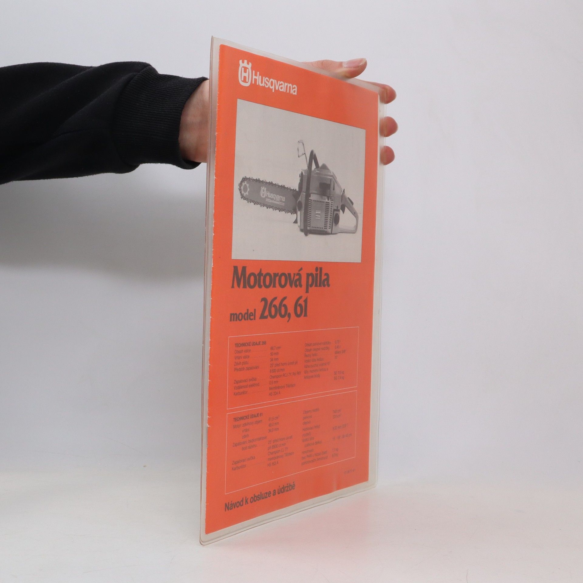 Collectif d'auteurs Motorová pila model 266, 61. Návod k obsluze