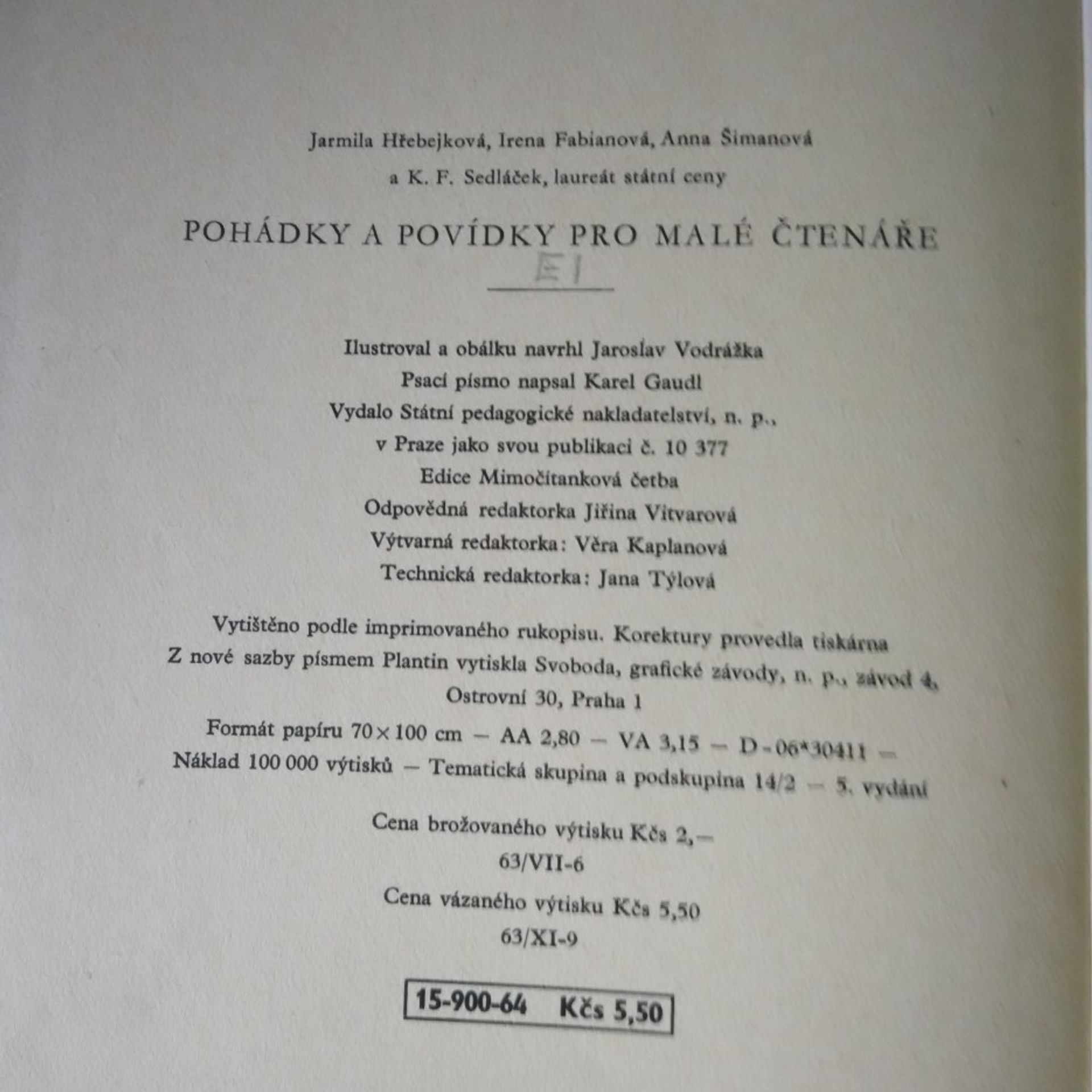 Jaroslav Vodrážka Pohádky a povídky pro malé čtenáře