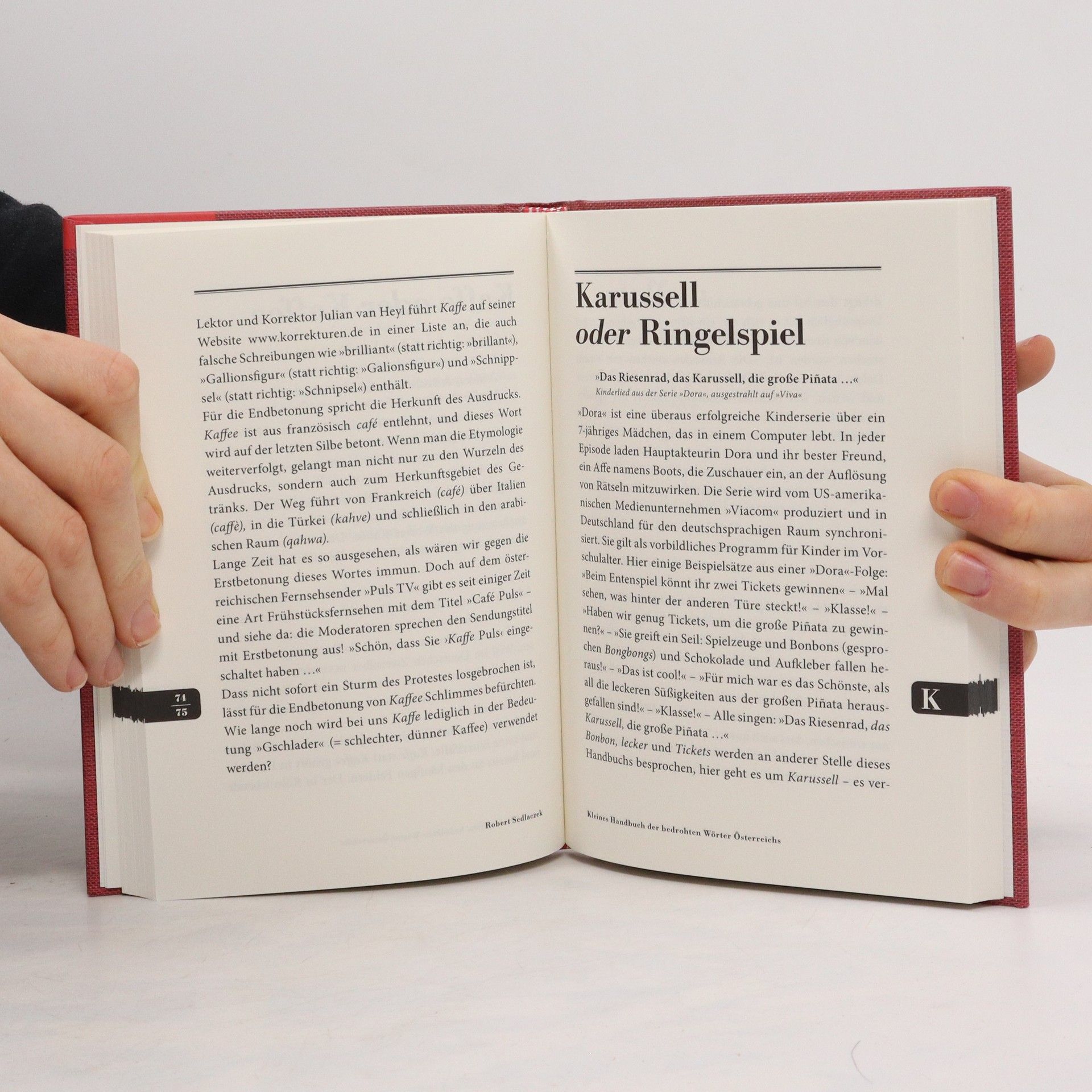 Robert Sedlaczek Kleines Handbuch der bedrohten Wörter Österreichs