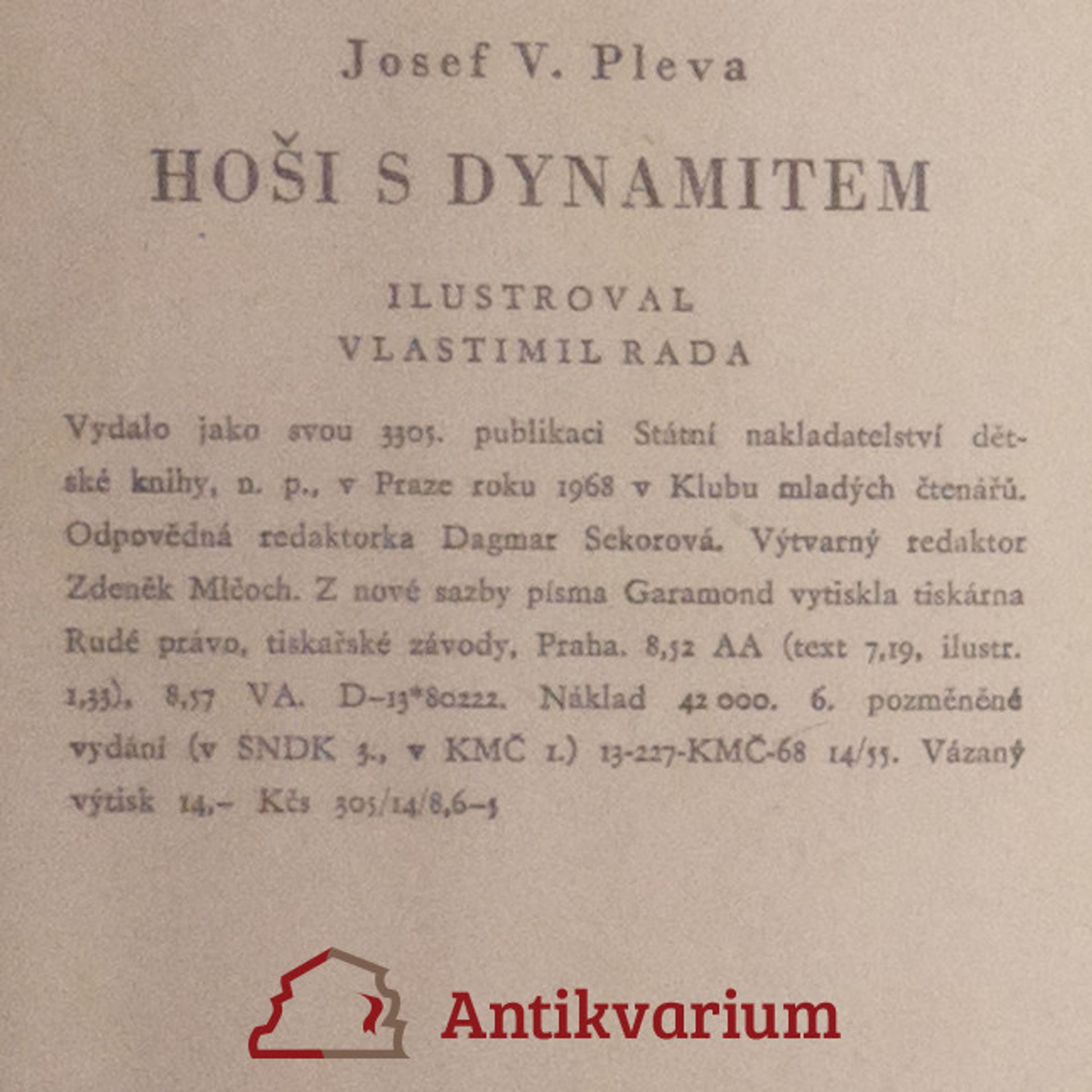 Josef Věromír Pleva Hoši s dynamitem