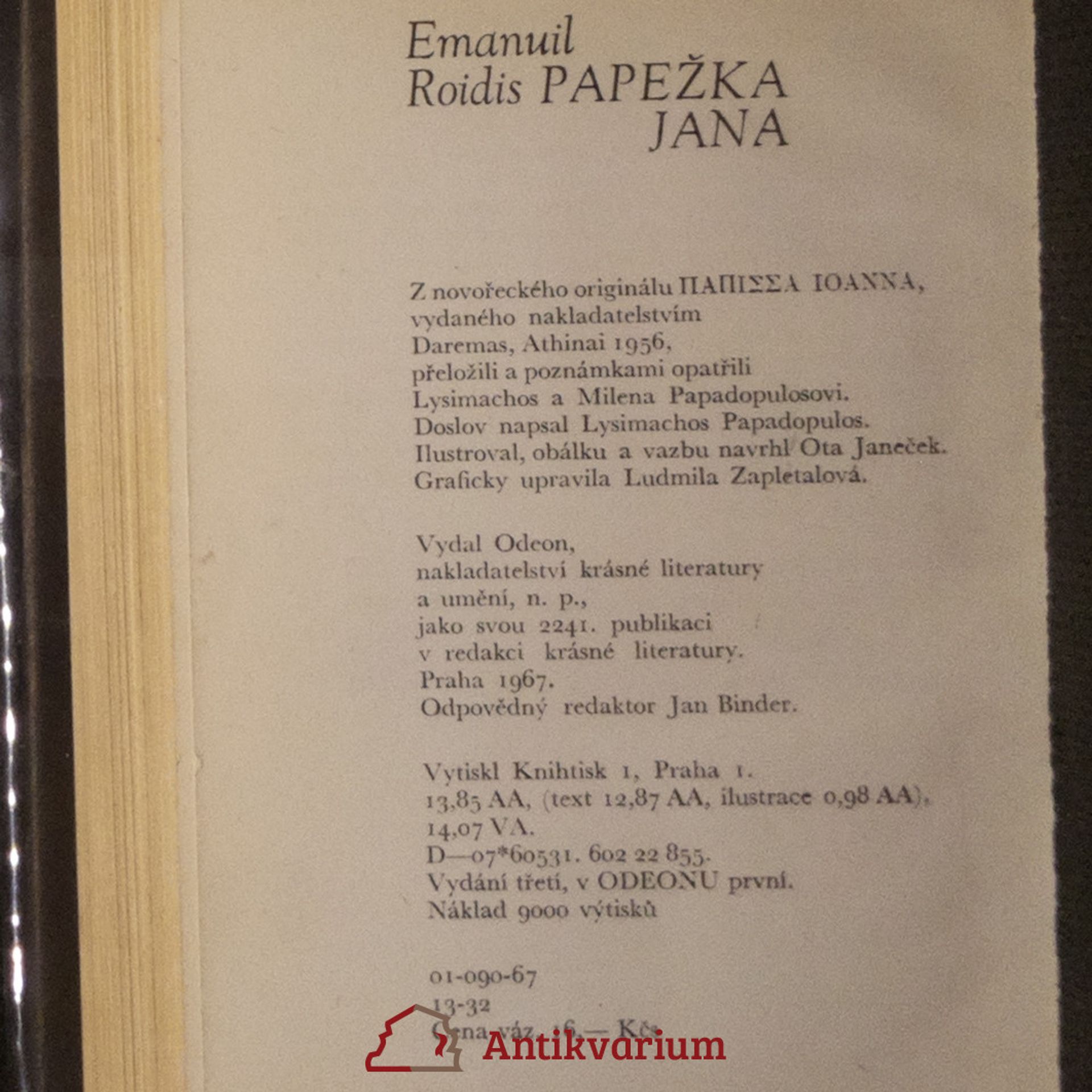 Emmanuil Roidis Papežka Jana