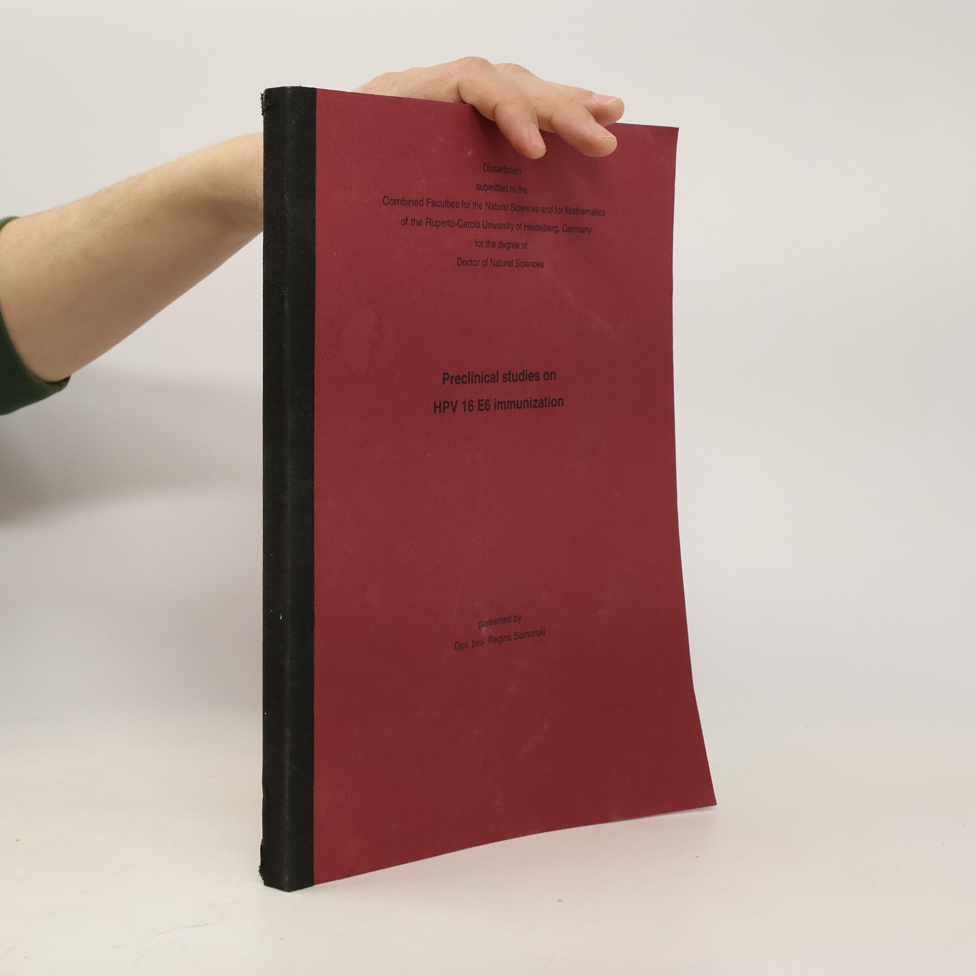 Regina Samorski Preclinical studies on HPV 16 E6 immunization