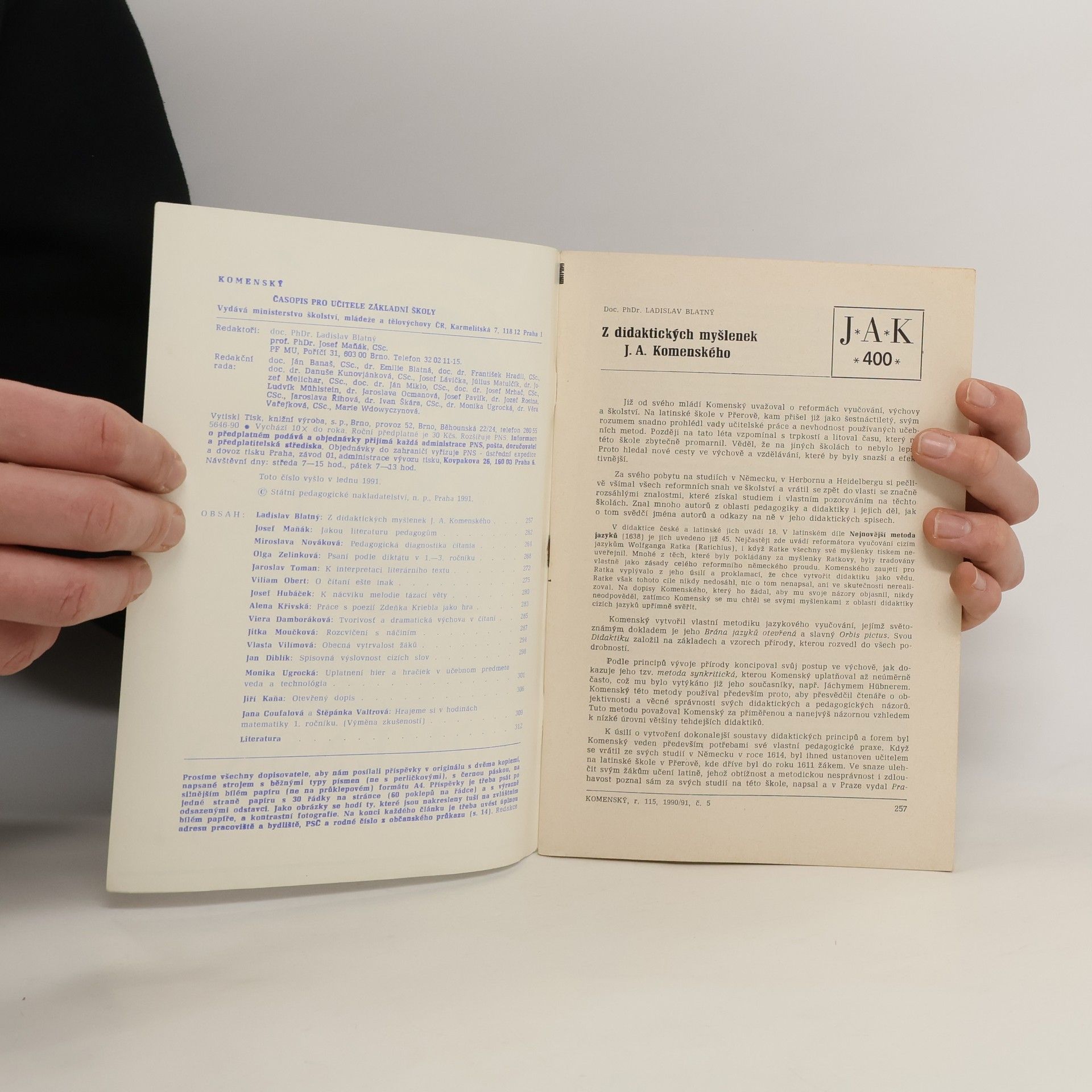 Autores varios Komenský 1-2/1991