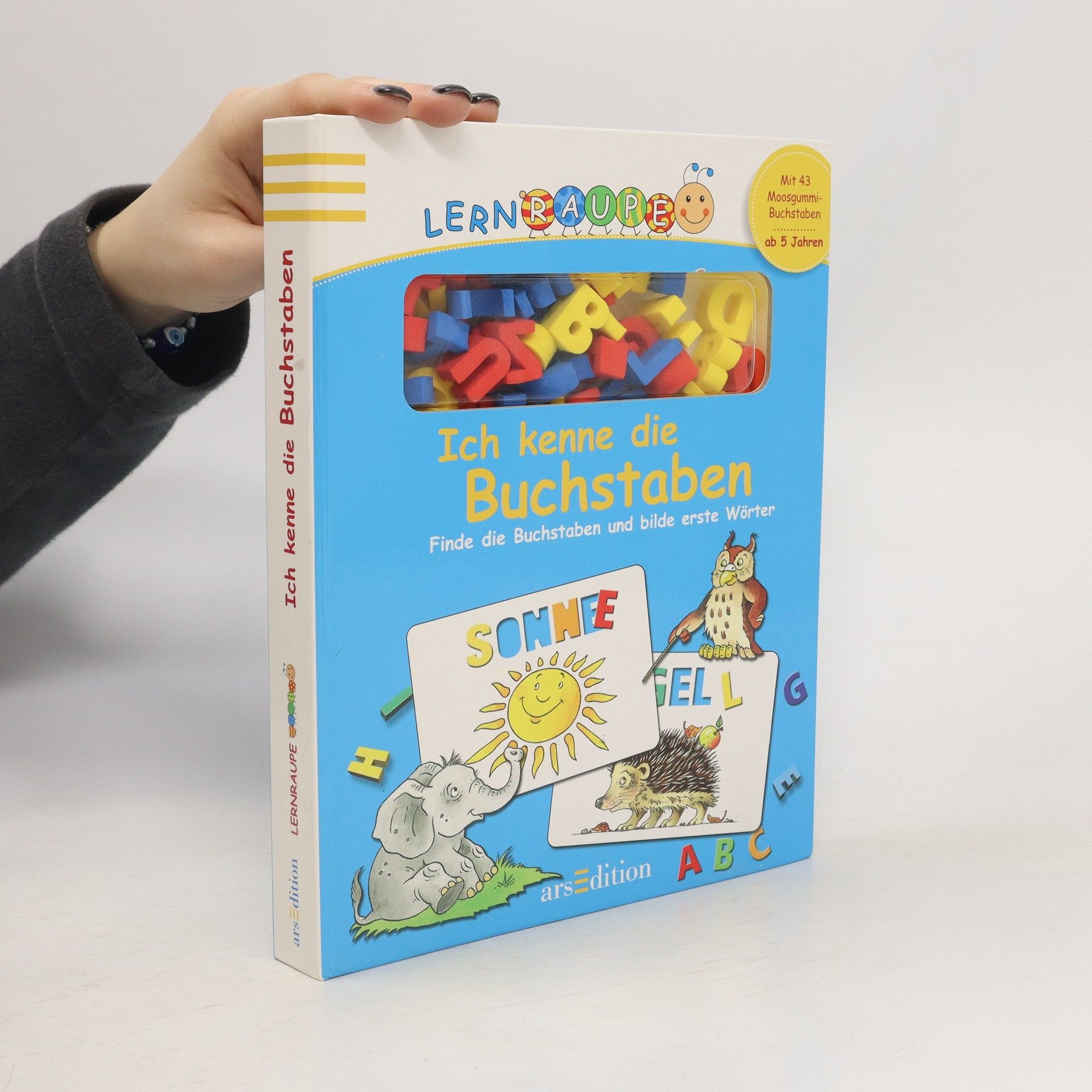 Lernraupe: Ich kenne die Buchstaben, m. 43 Moosgummi-Buchstaben