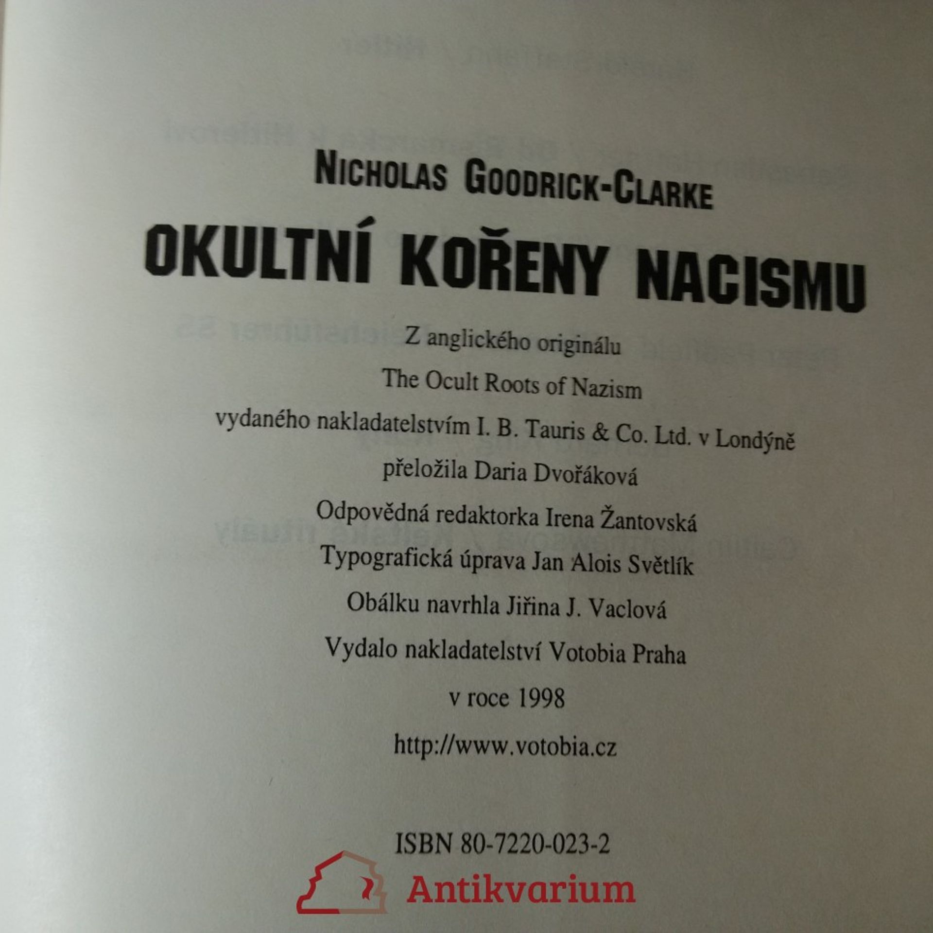 Nicholas Goodrick-Clarke Okultní kořeny nacismu