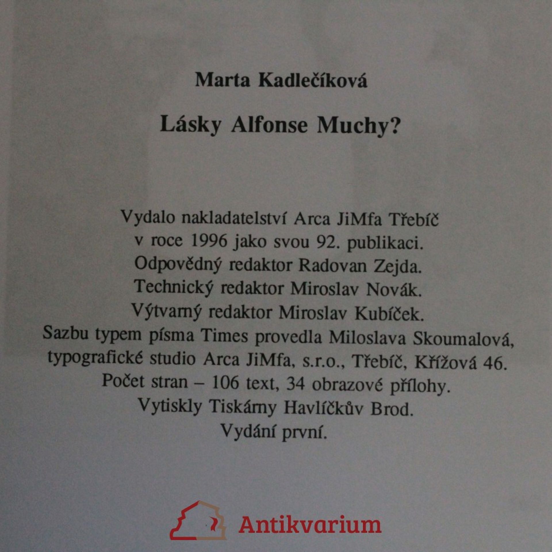 Marta Kadlečíková Lásky Alfonse Muchy?