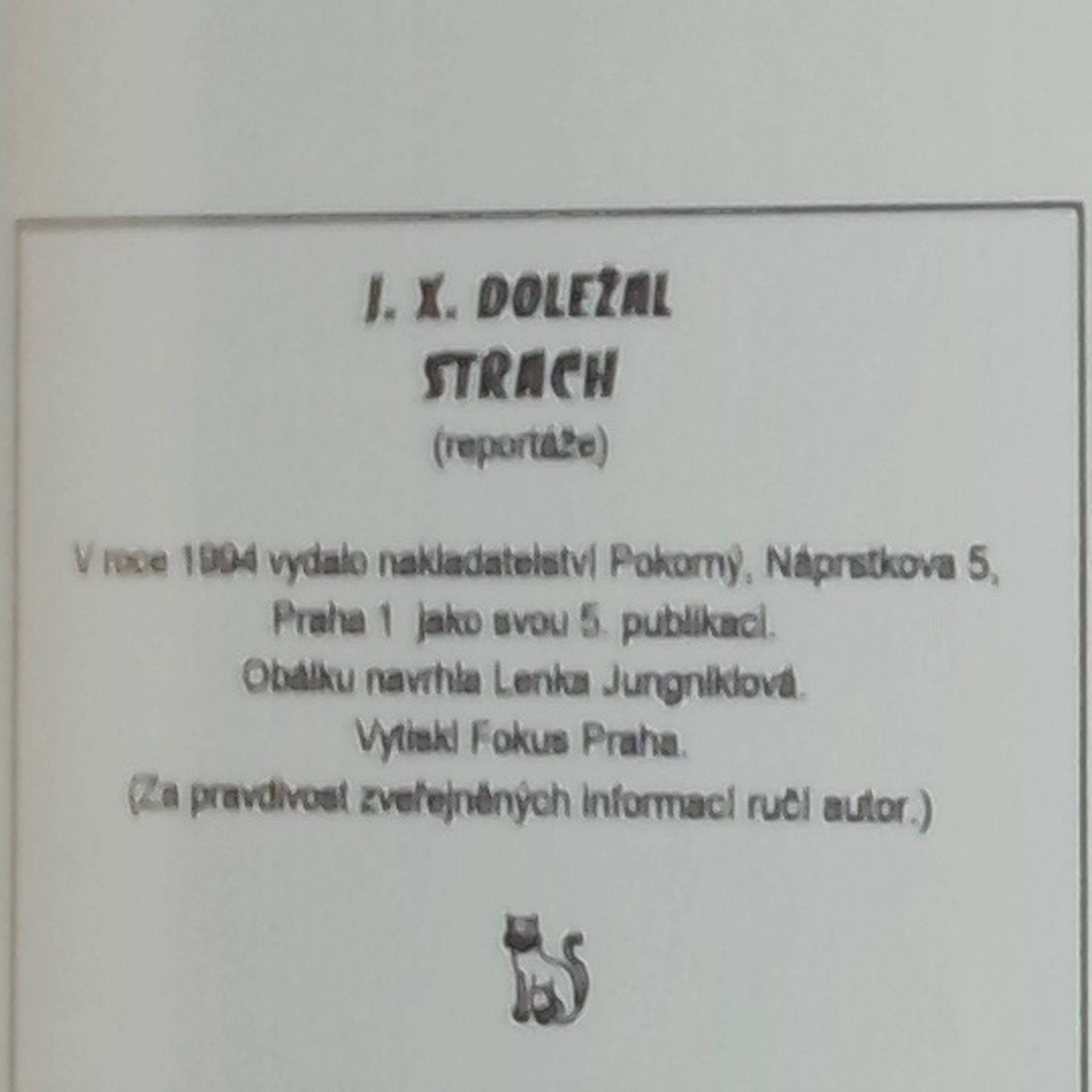 Jiří X. Doležal Strach